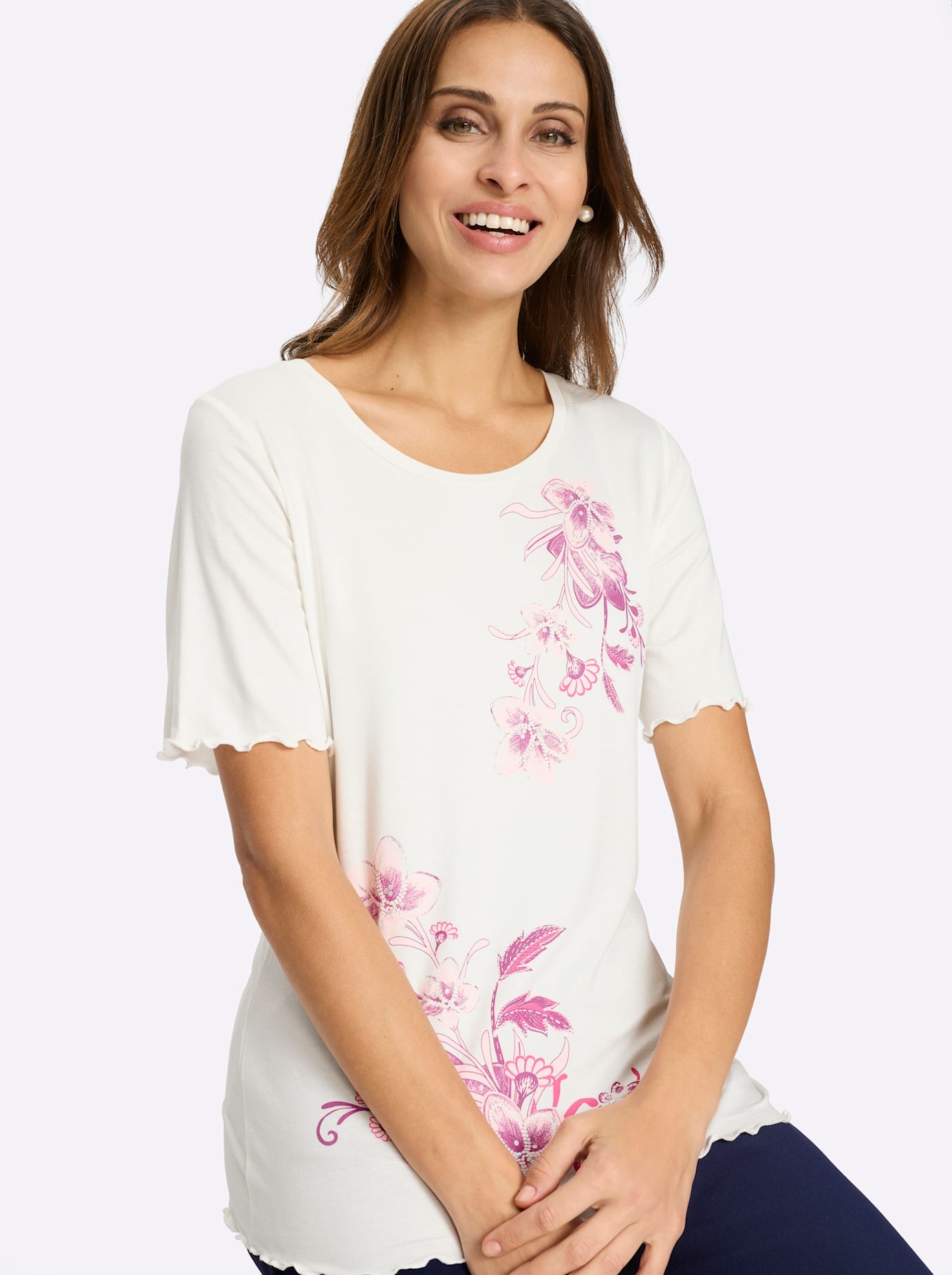 Lady Kurzarmshirt »Rundhals-Shirt« 1 tlg.