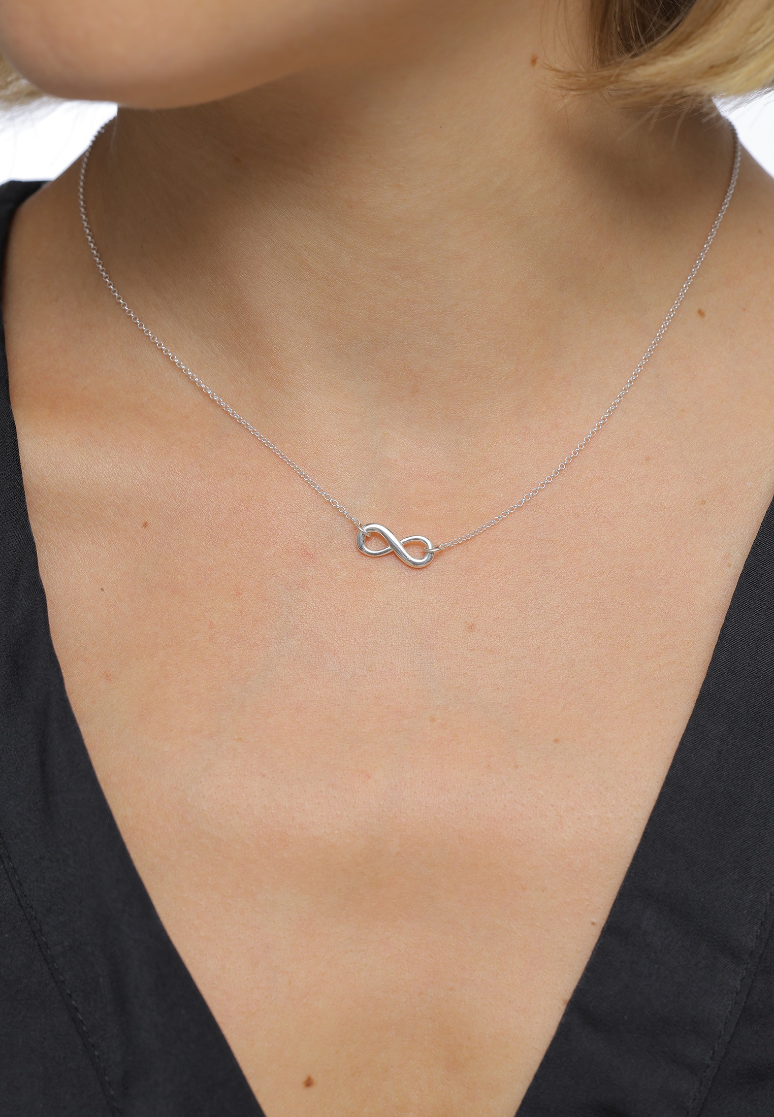 Elli Choker »Halskette Choker Infinity Symbol Unendlichkeit 925 Silber«