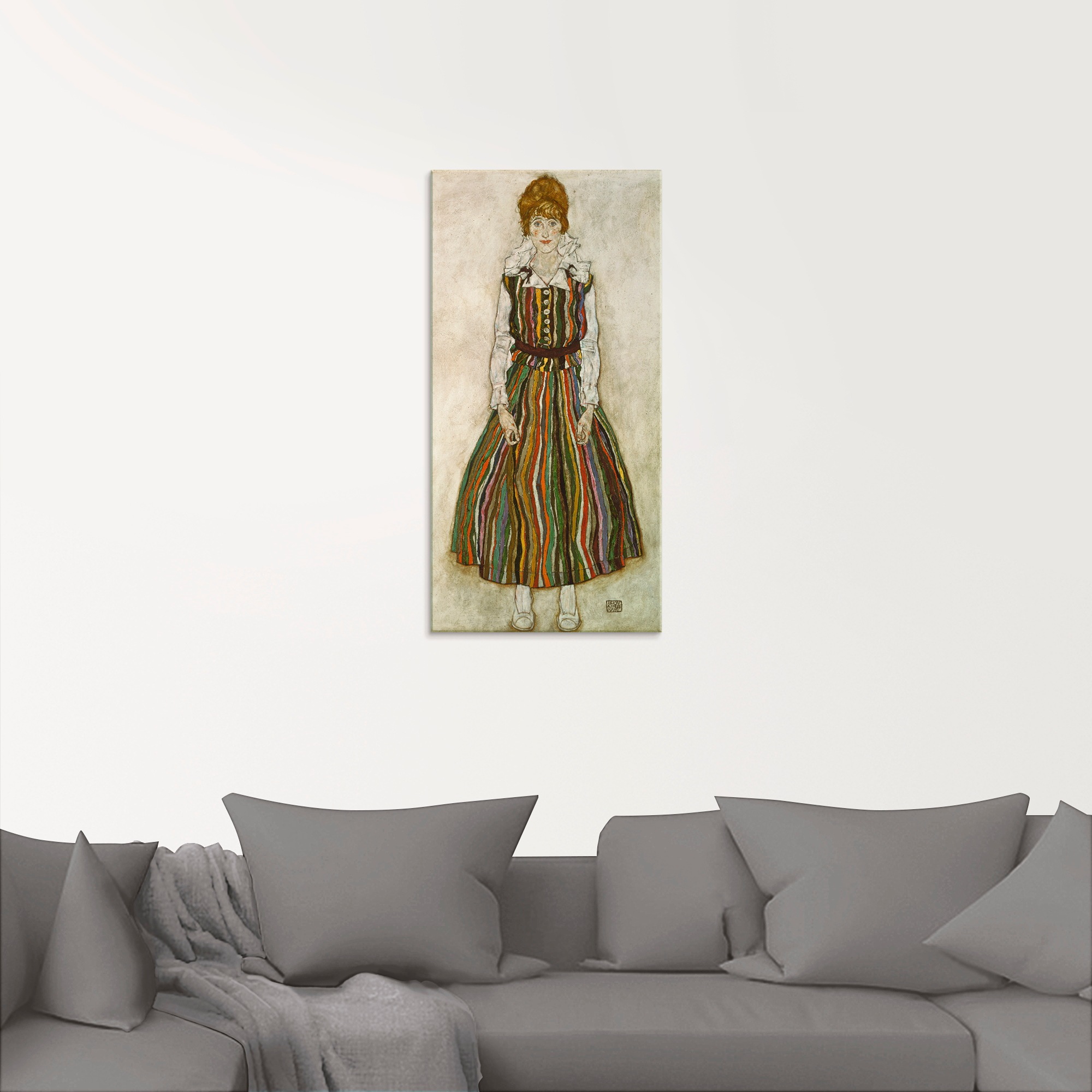 Artland Glasbild »Edith Schiele. 1915.«, Frau, (1 St.), in verschiedenen Größen