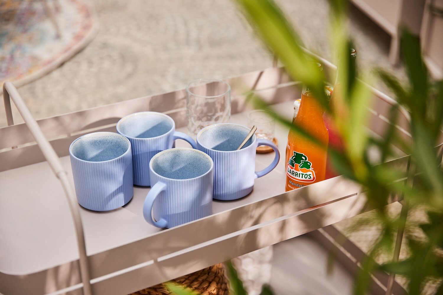 OTTO home Becher »Kaffeebecher Ylvii, 6er Set« Riffeloptik, spülmaschinenfest und mikrowellengeeignet, 460 ml