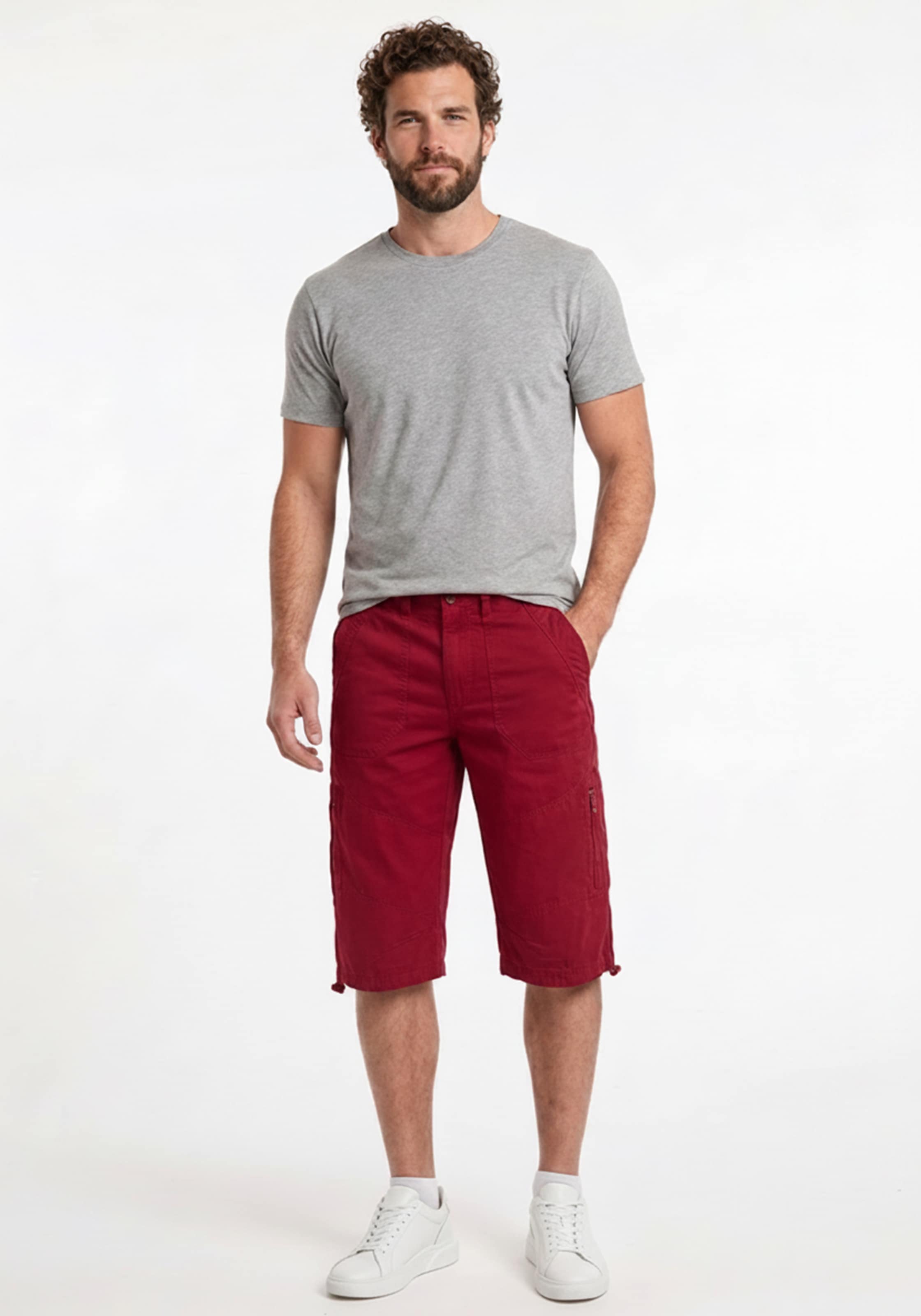 Man's World Cargobermudas »Knielang«  mit vielen Details