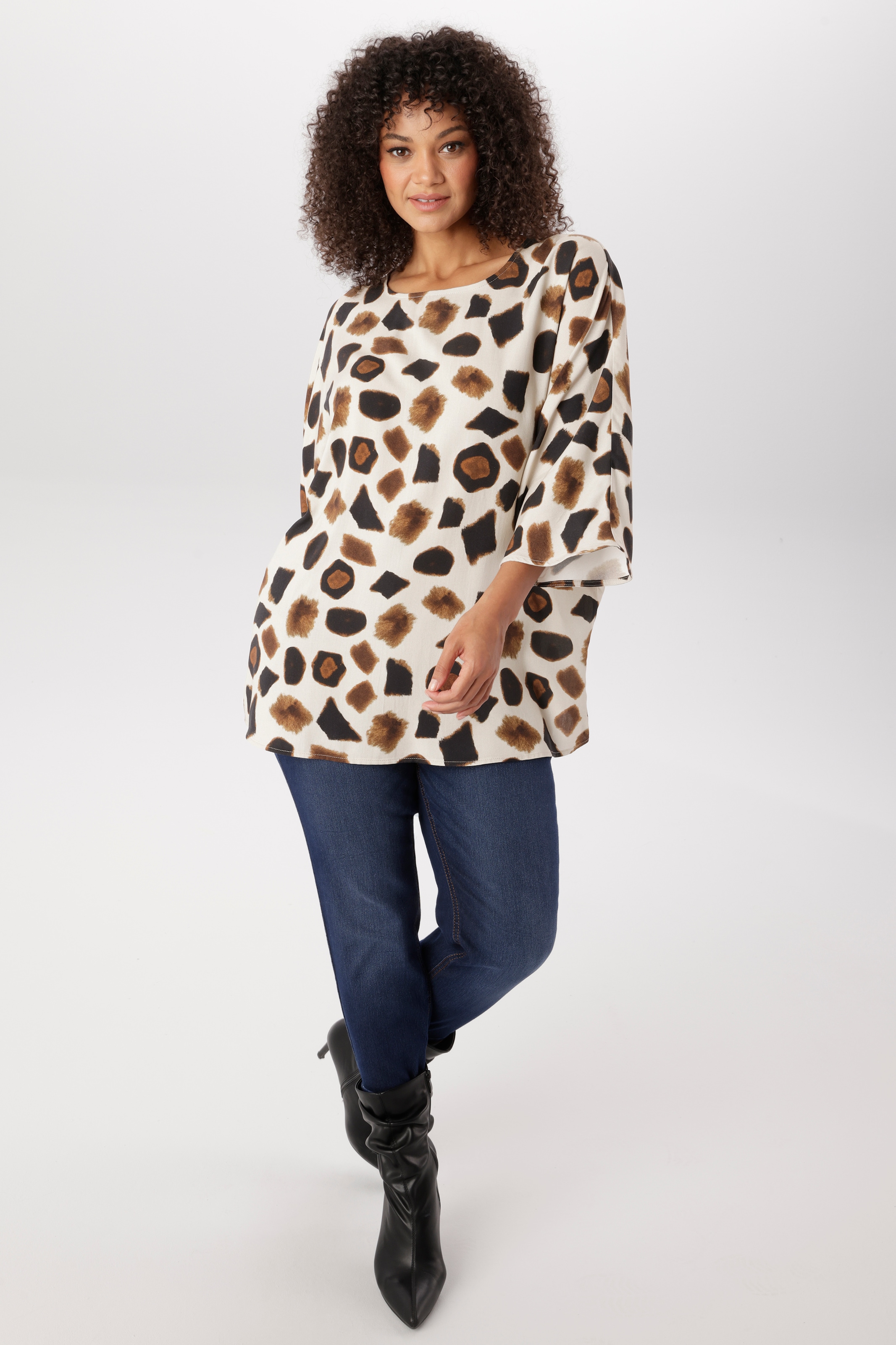 Aniston PLUS Schlupfbluse in trendigem Animalprint - NEUE KOLLEKTION