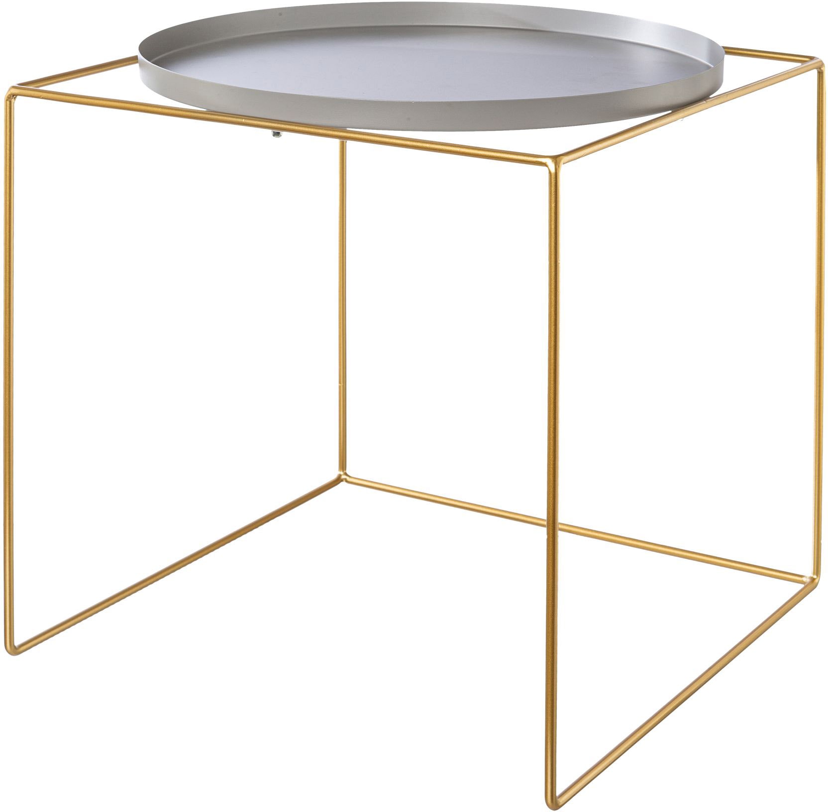 Creativ deco Beistelltisch, (Set, 2 St.), im 2er Set, im Nesting-Design, aus Metall, Höhe ca. 47 und 42 cm