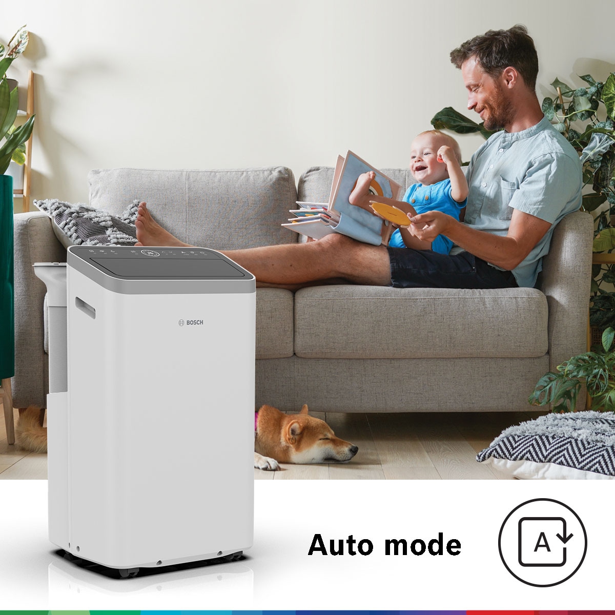 BOSCH 3-in-1-Klimagerät »Cool 4000 - 3-in-1 Klimaanlage, Luftentfeuchter, Ventilator« Entfeuchtung bis zu 50 l/Tag, für Räume bis zu 35m²