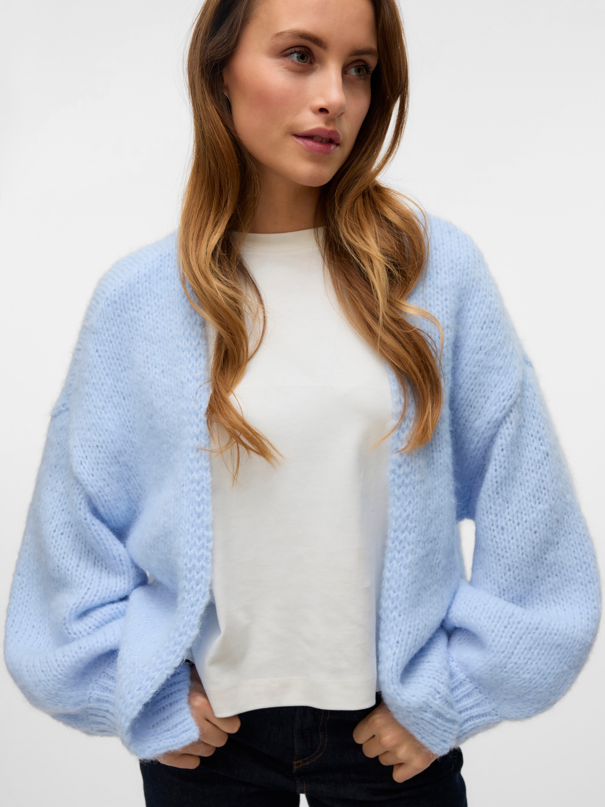 Vero Moda Strickjacke »VMMAYBE LS OPEN CARDIGAN GA REP«