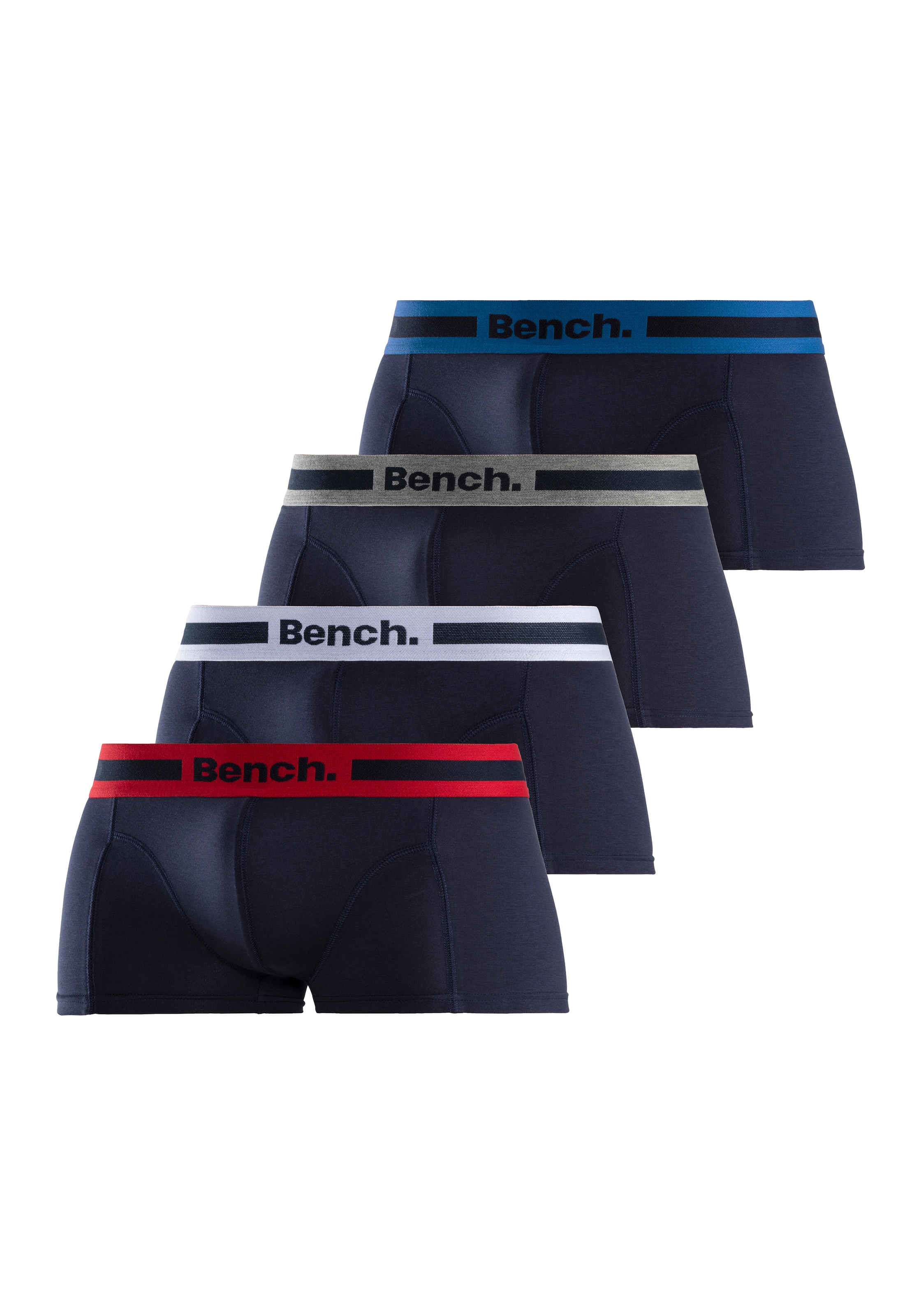 Bench. Boxershorts, (Packung, 4 St.), in Hipster-Form mit Overlock-Nähten  vorn online bestellen bei OTTO