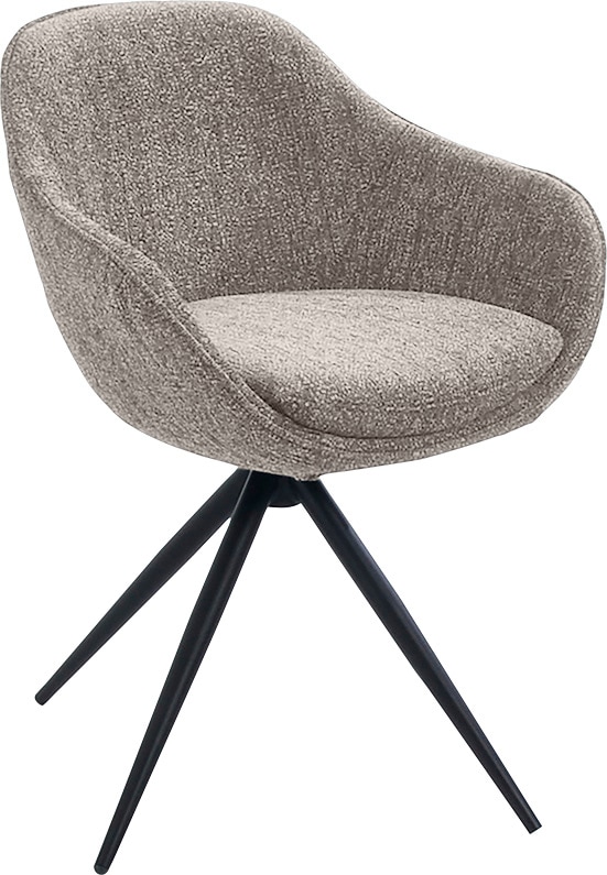 K+W Komfort & Wohnen Drehstuhl »ZOOM« () Aqua Clean 4-Fuß Drehstuhl mit Gestell aus Metall schwarz Struktur