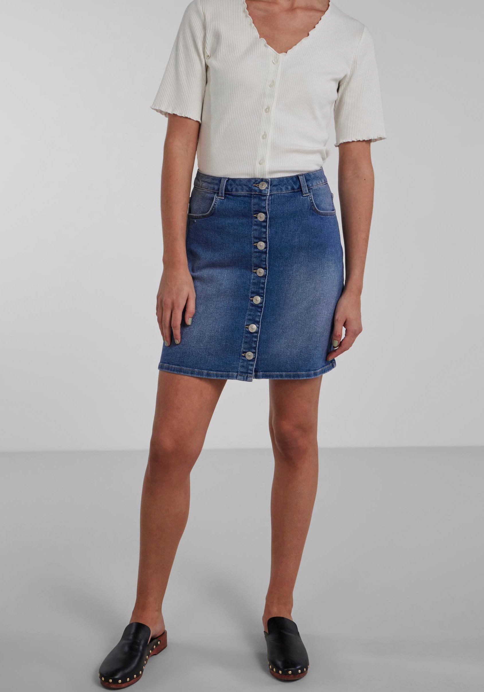bei »PCPEGGY NOOS pieces SKIRT Jeansrock OTTOversand BC« HW
