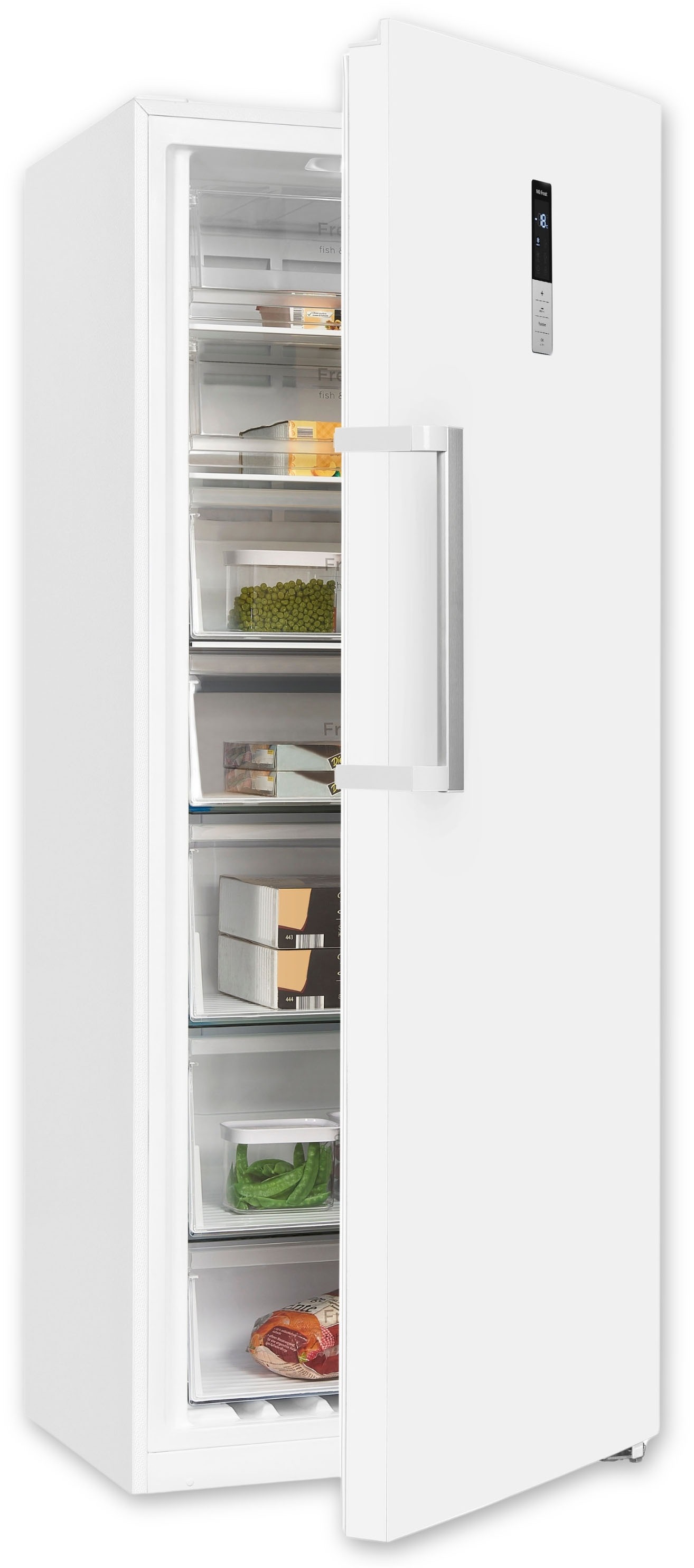 exquisit Gefrierschrank »GS380-NF-H-050E weiss«, 185,5 cm hoch, 71 cm breit, Türanschlag wechselbar