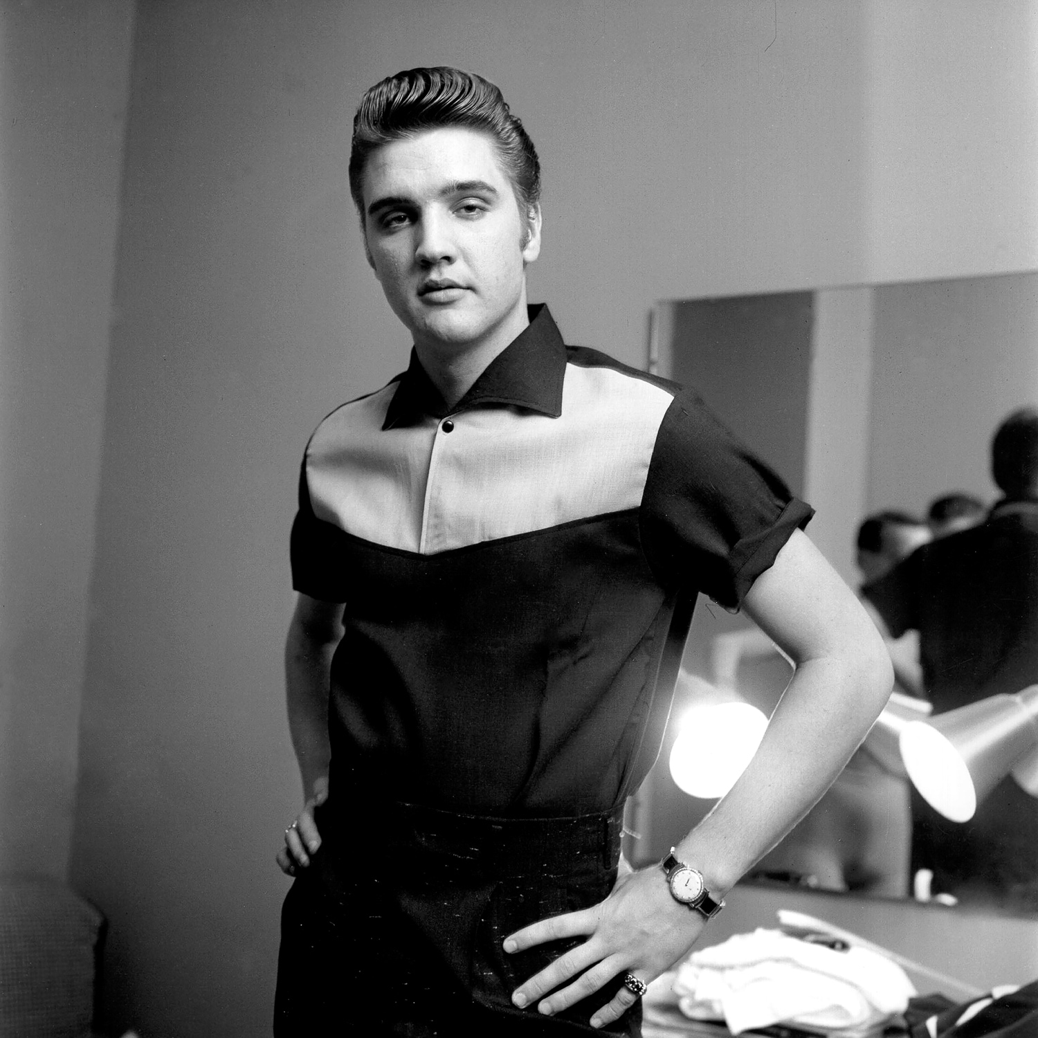 queence Acrylglasbild »Elvis Presley«, Schwarz-Weiß-Mann-Stars-Portrait-Foto-Film-Filmfiguren-Filmszene, Fine Art-Print in Galeriequalität