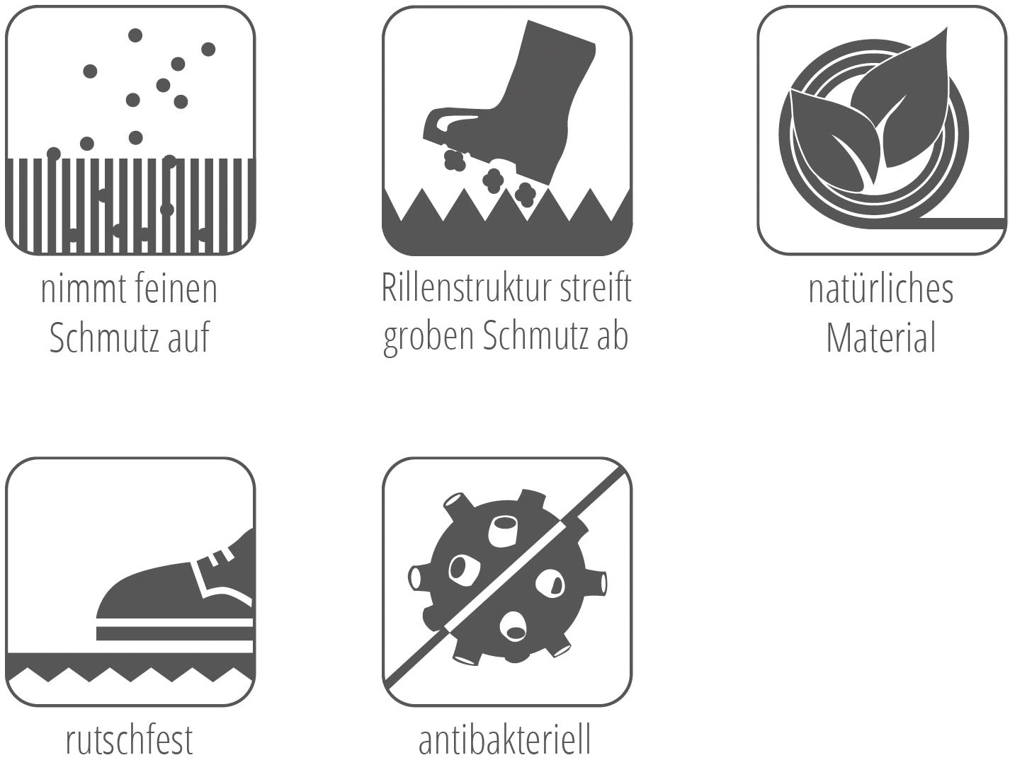 ASTRA Fußmatte »Coco Home 1«, rechteckig, 16 mm Höhe, Kokos, Türmatte, Hoch Tief Struktur, wetterfest, rutschfest