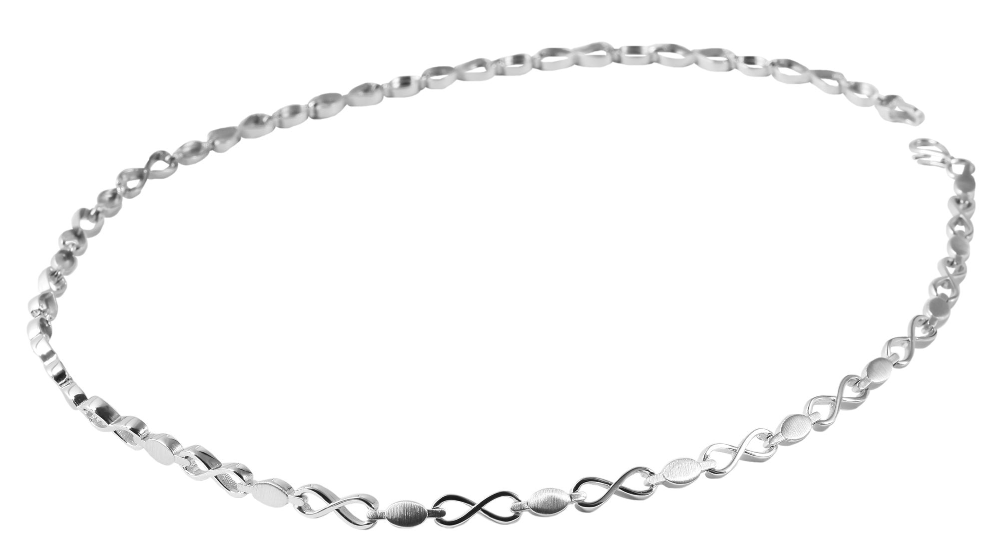 Adelia´s Gliederkette »Damen Halskette ¿ Unendlichkeitszeichen aus 925 Silber 45 cm«