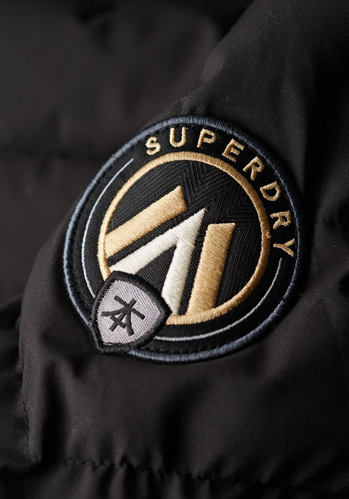 Superdry Steppjacke »FUJI FAUX FUR HOOD MID LENGTH«, mit Kapuze