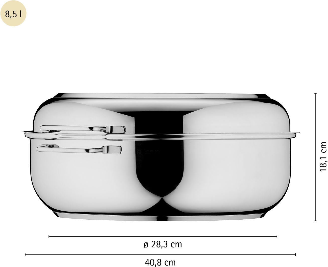 WMF Bräter »Schmortopf mit Deckel, Induktion, backofengeeignet« Cromargan® Edelstahl Rostfrei 18/10