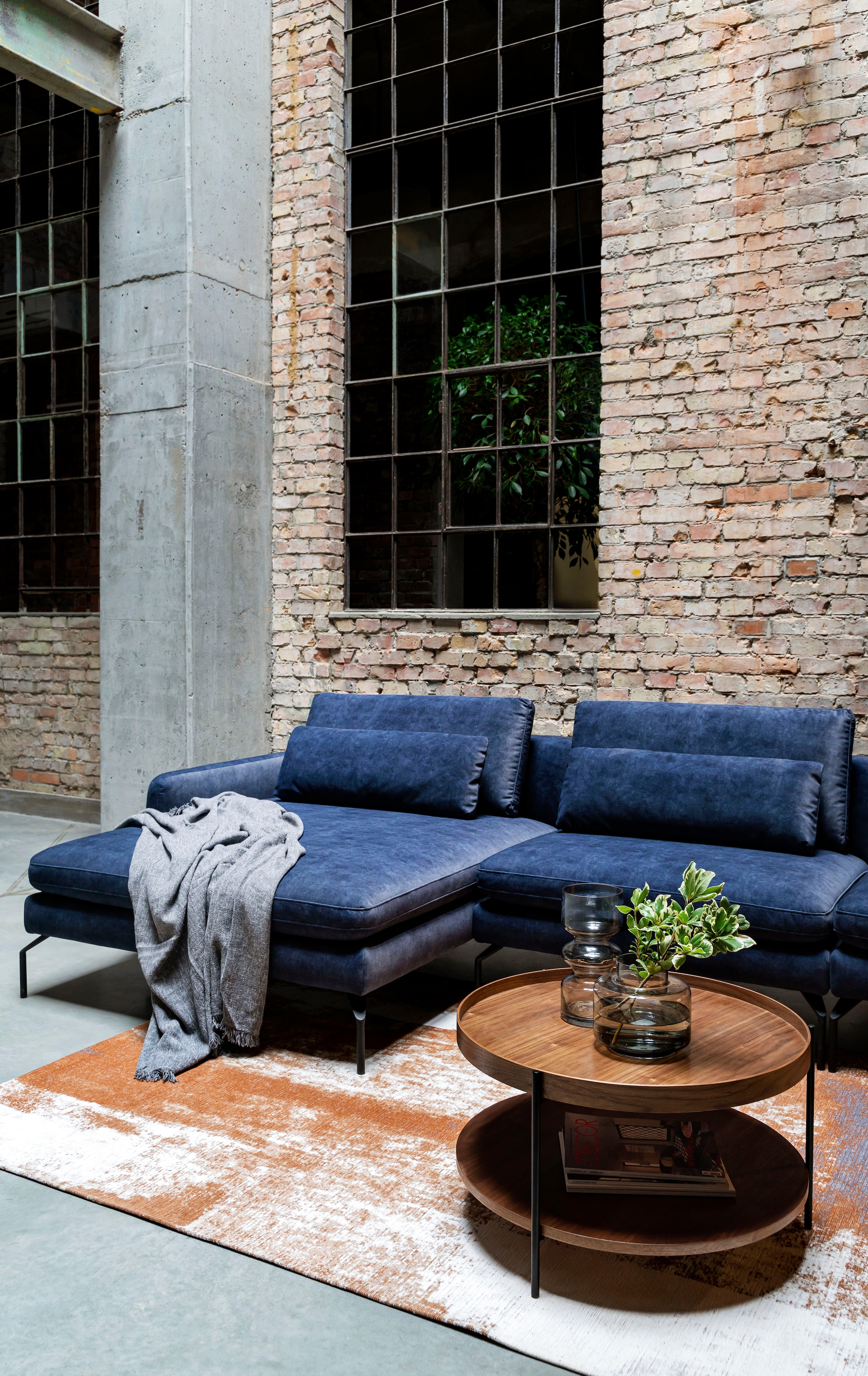 exxpo - sofa fashion Ecksofa »Komfortsofa Look, moderner Webvelours Bezug, extrabreite Sitzflächen«, komfortabler Sitz, L-Form, Breite 329cm, hoher Designfuß, OTTOs Choice