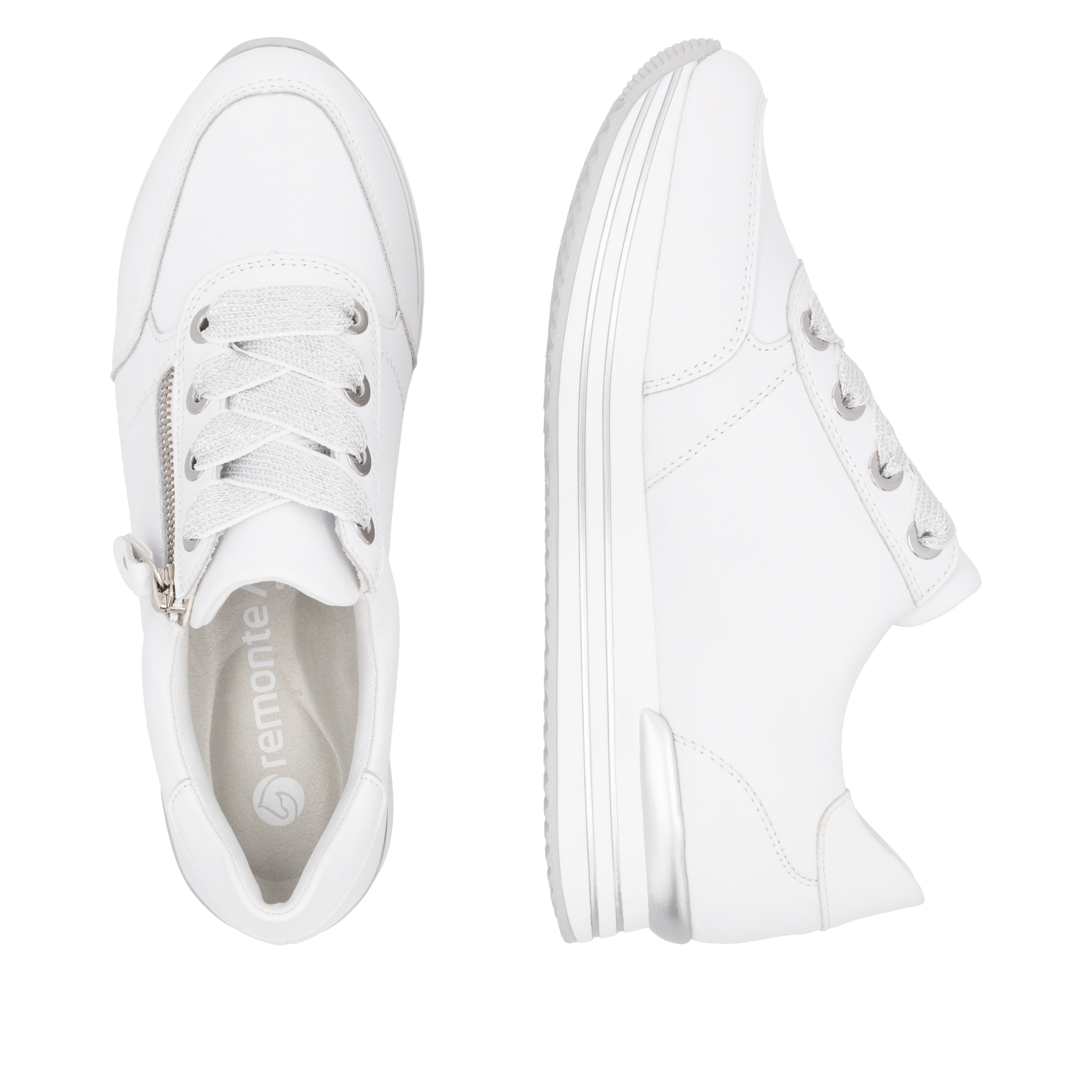 Remonte Plateausneaker, Freizeitschuh, Halbschuh, Schnürschuh mit gepolstertem Schaftrand