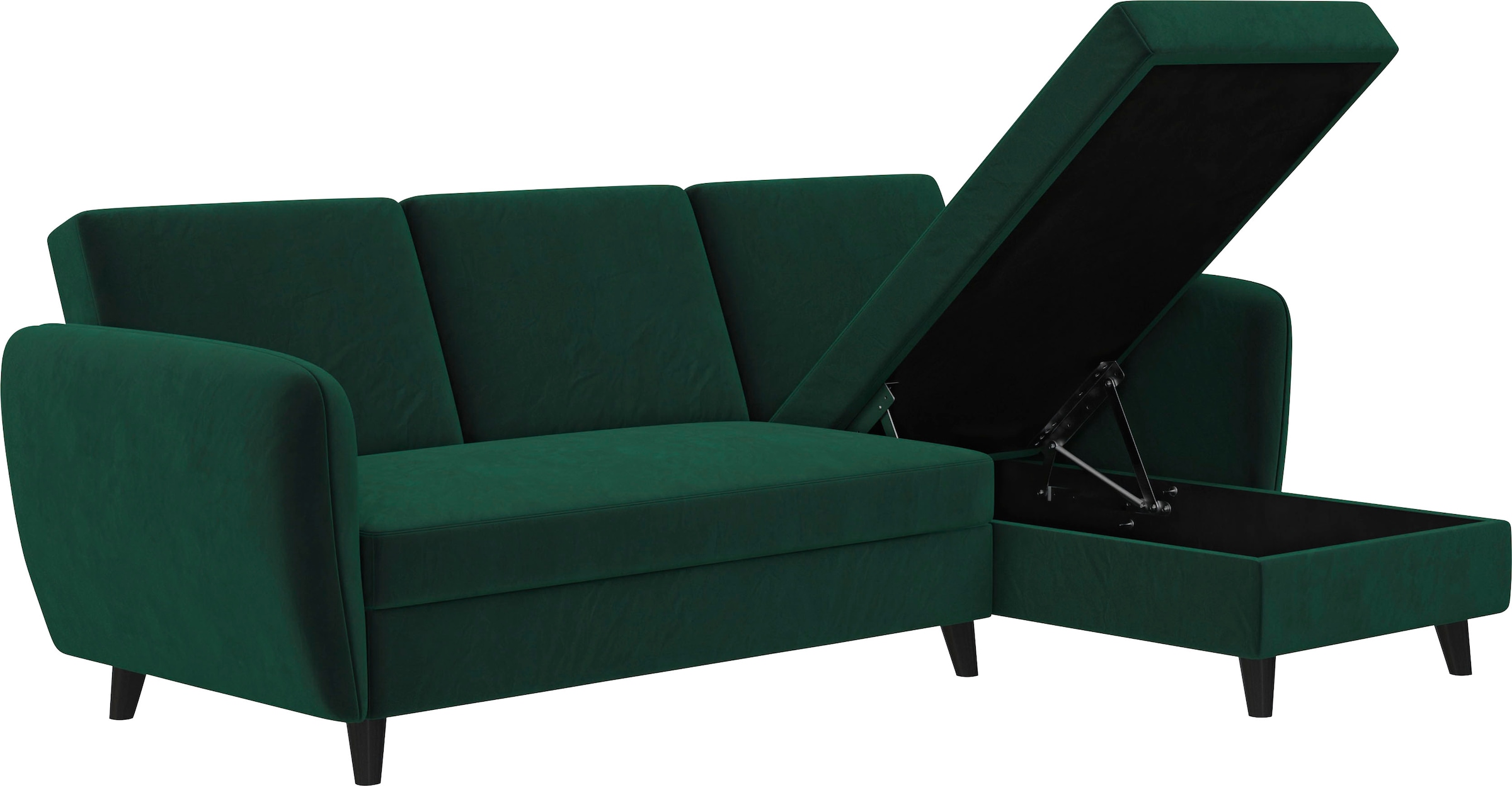 Dorel Home Ecksofa »Perry, L-Form,«, Rückenlehne, verschiedene Farbvarianten, Sitzhöhe 43 cm, Breite 219 cm