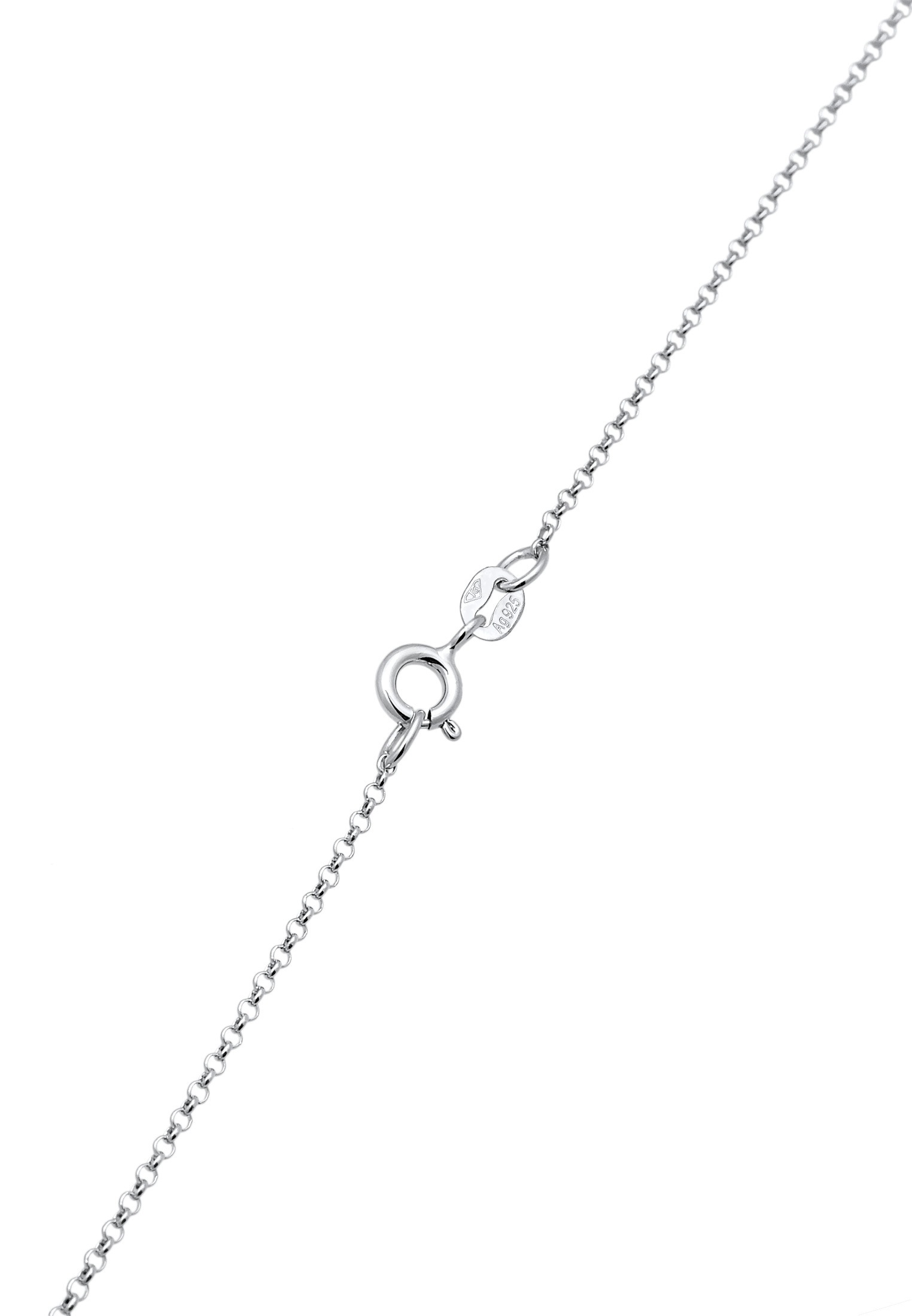 Elli Kette mit Anhänger »Halskette Herz Plättchen Anhänger Filigran 925 Silber«
