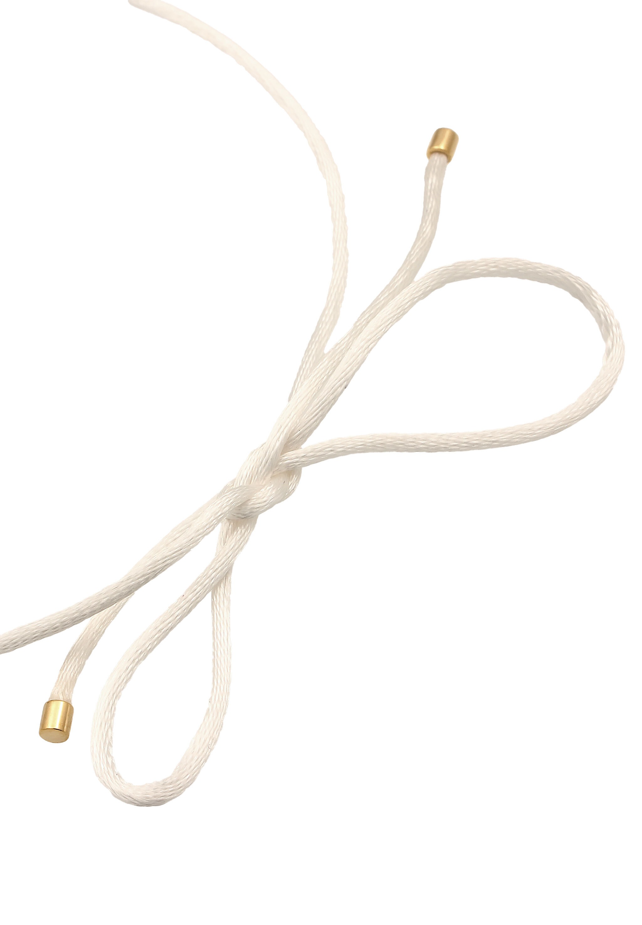 HAZE & GLORY Kette mit Anhänger »Halskette Satin mit Muschel Anhänger Mondstein 925 Silber vergoldet«