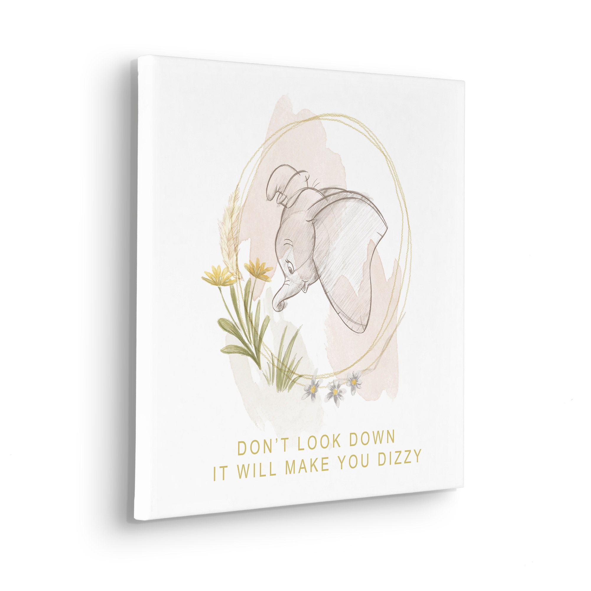 Komar Leinwandbild »Disney Dumbo Don't Look Down«, Disney, (1 St.), 40 x 40 cm (Breite x Höhe) - Kinderzimmer, Dekoration