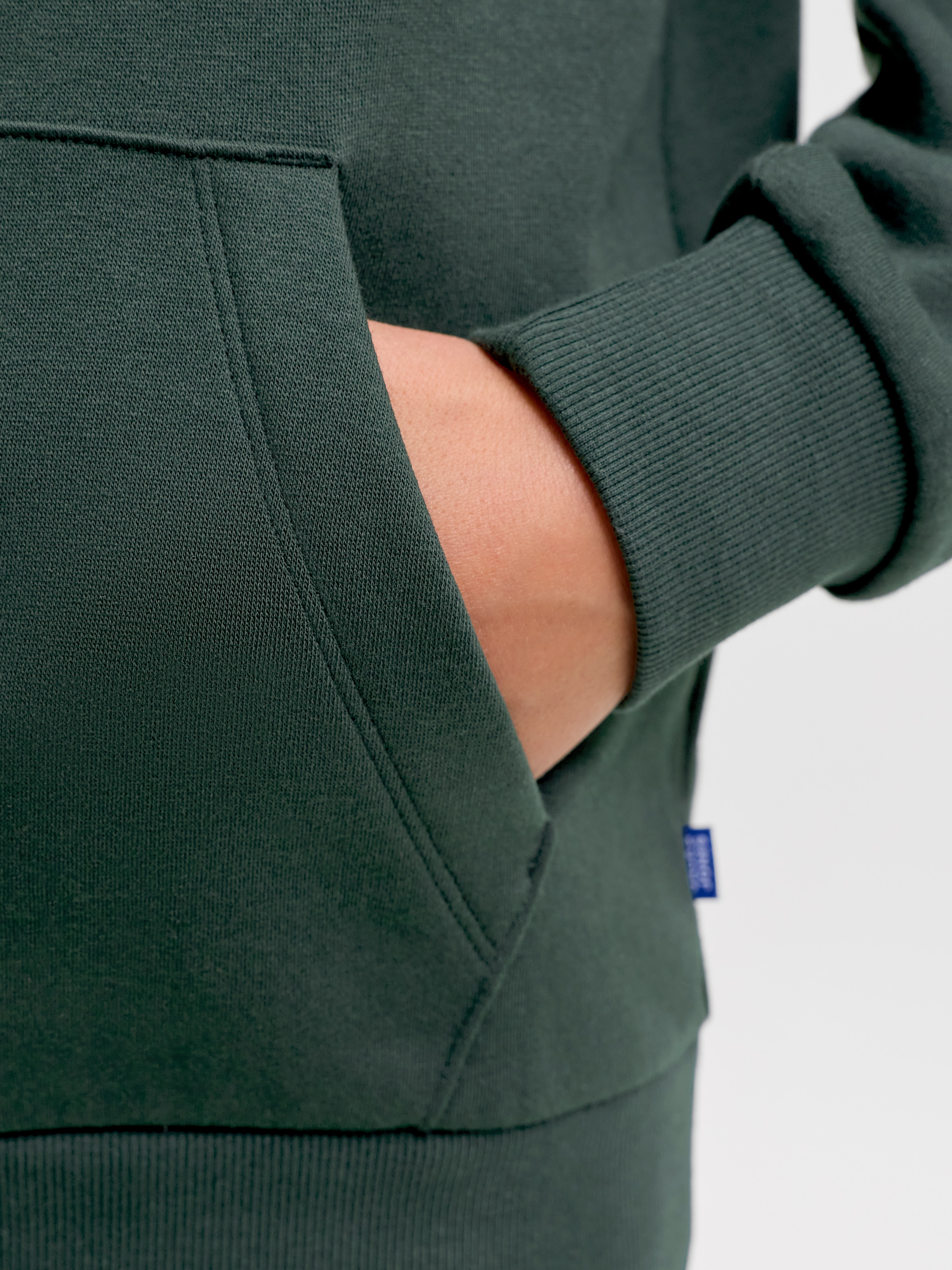 Jack & Jones Junior Kapuzensweatshirt »JJECORP mit Druck, Kängurutasche, pflegeleicht«, Baumwollmischung, regular fit

