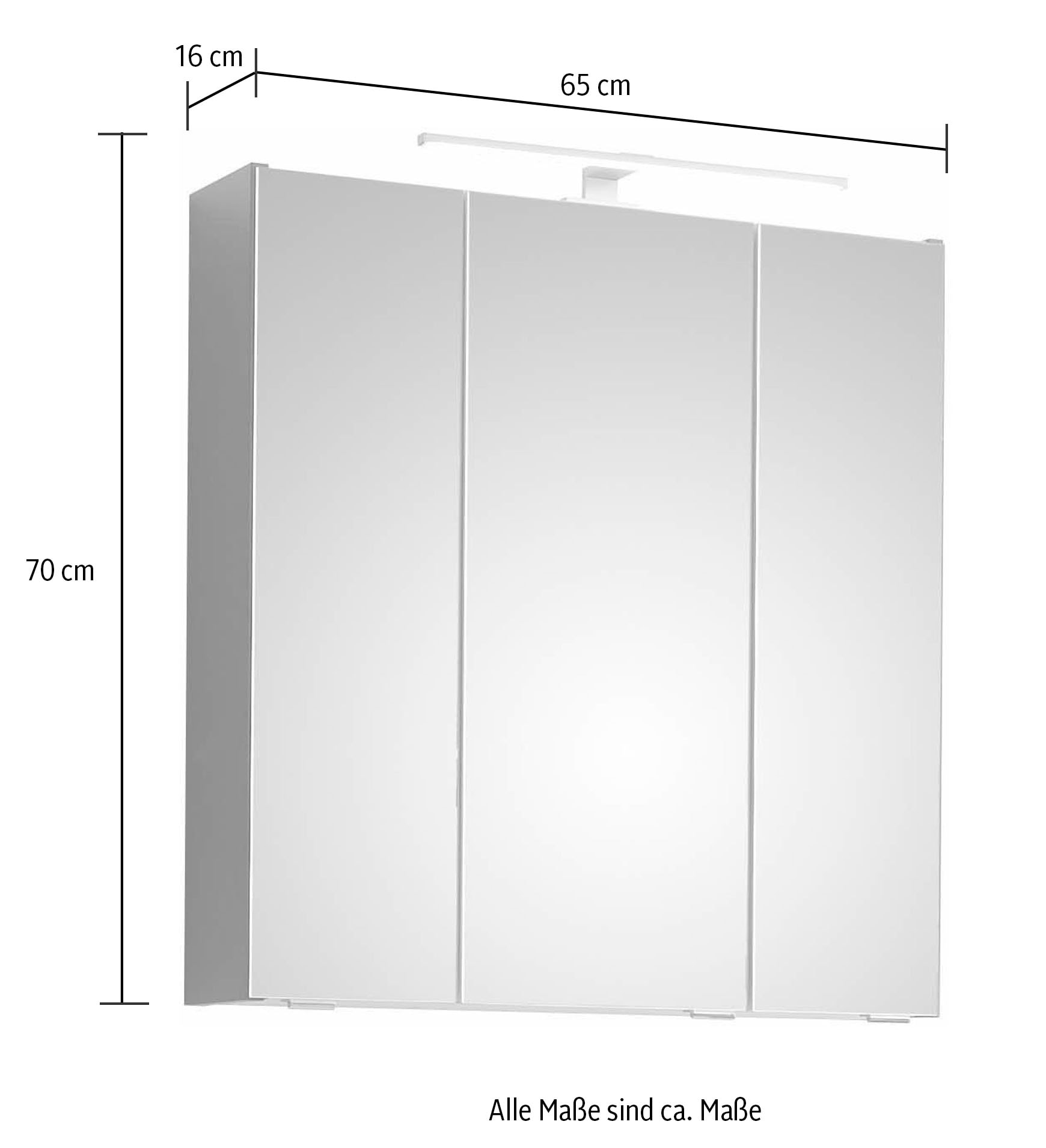 Saphir Badmöbel-Set »Quickset 5-teilig, Waschbeckenunterschrank mit LED-Spiegelschrank« 6 Stk. tlg.