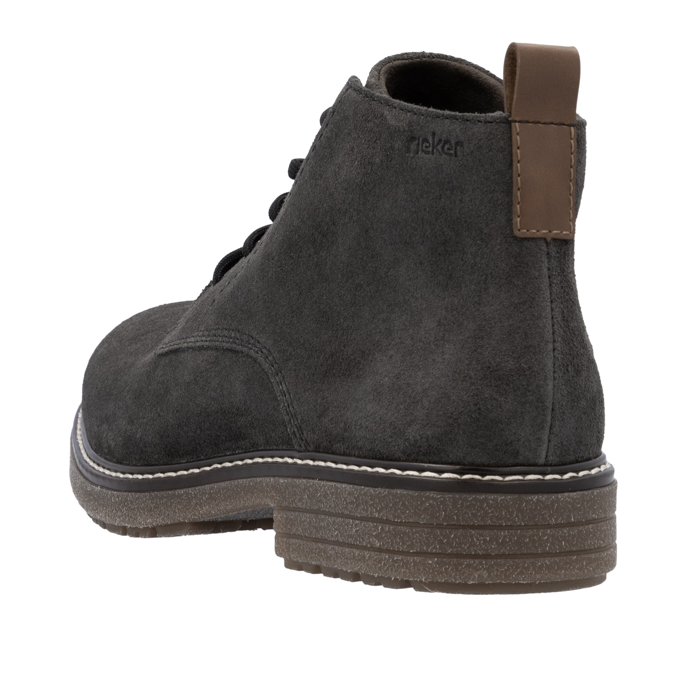 Rieker Schnürstiefelette, Schnürboots, Workerboots, Profilsohle, mit Anziehlasche
