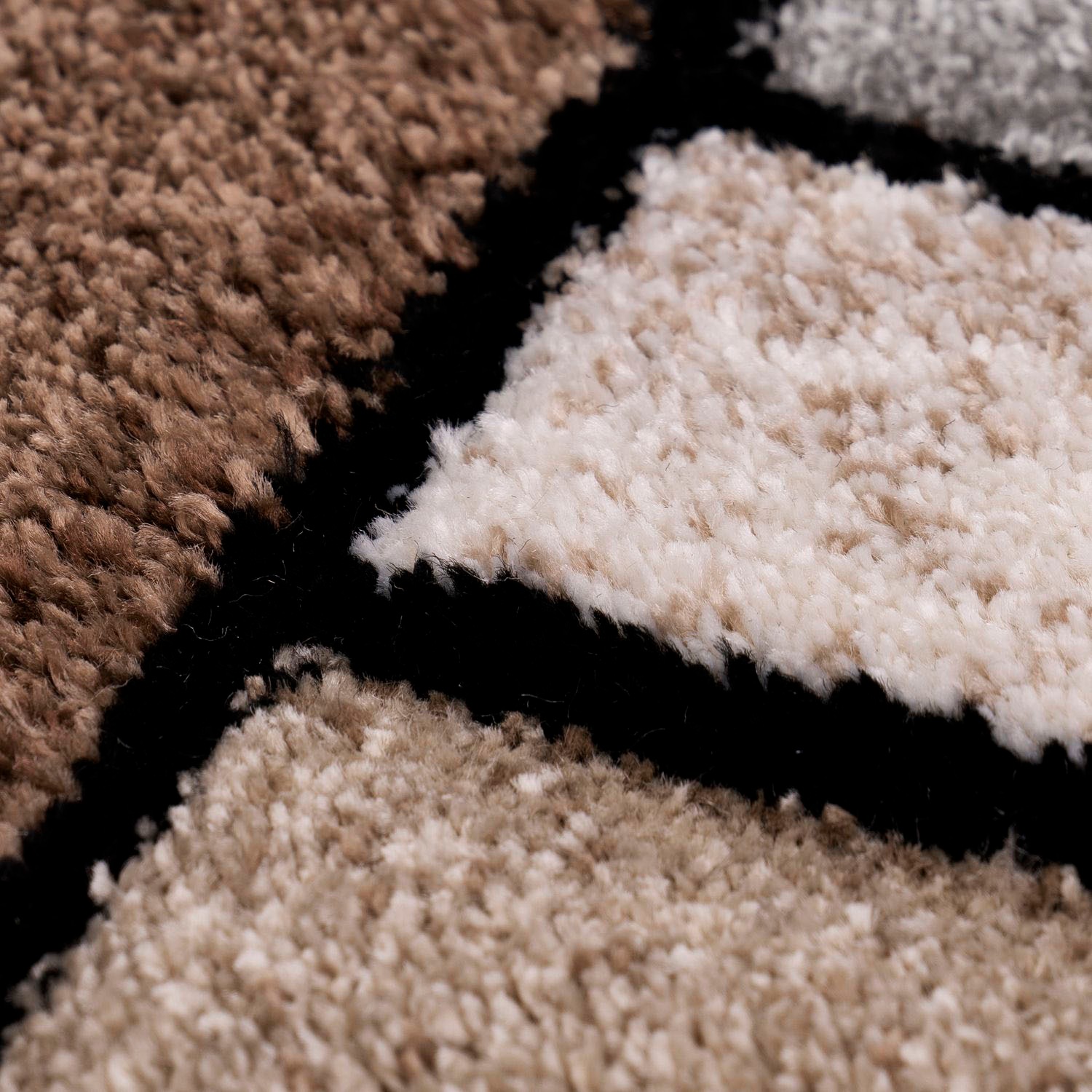 Paco Home Teppich »Brilliance 661« rechteckig 18 mm Höhe Kurzflor, modernes 3D-Patchwork Design