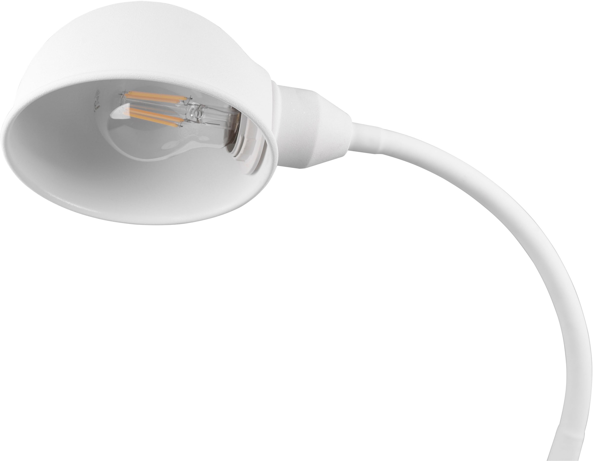 TRIO Leuchten Schreibtischlampe »Perry«, 1 flammig, Leuchtmittel E27 | ohne Leuchtmittel, Tischleuchte Büro, exkl. 1xE27 10W, flex. verstellbar, Schnurschalter