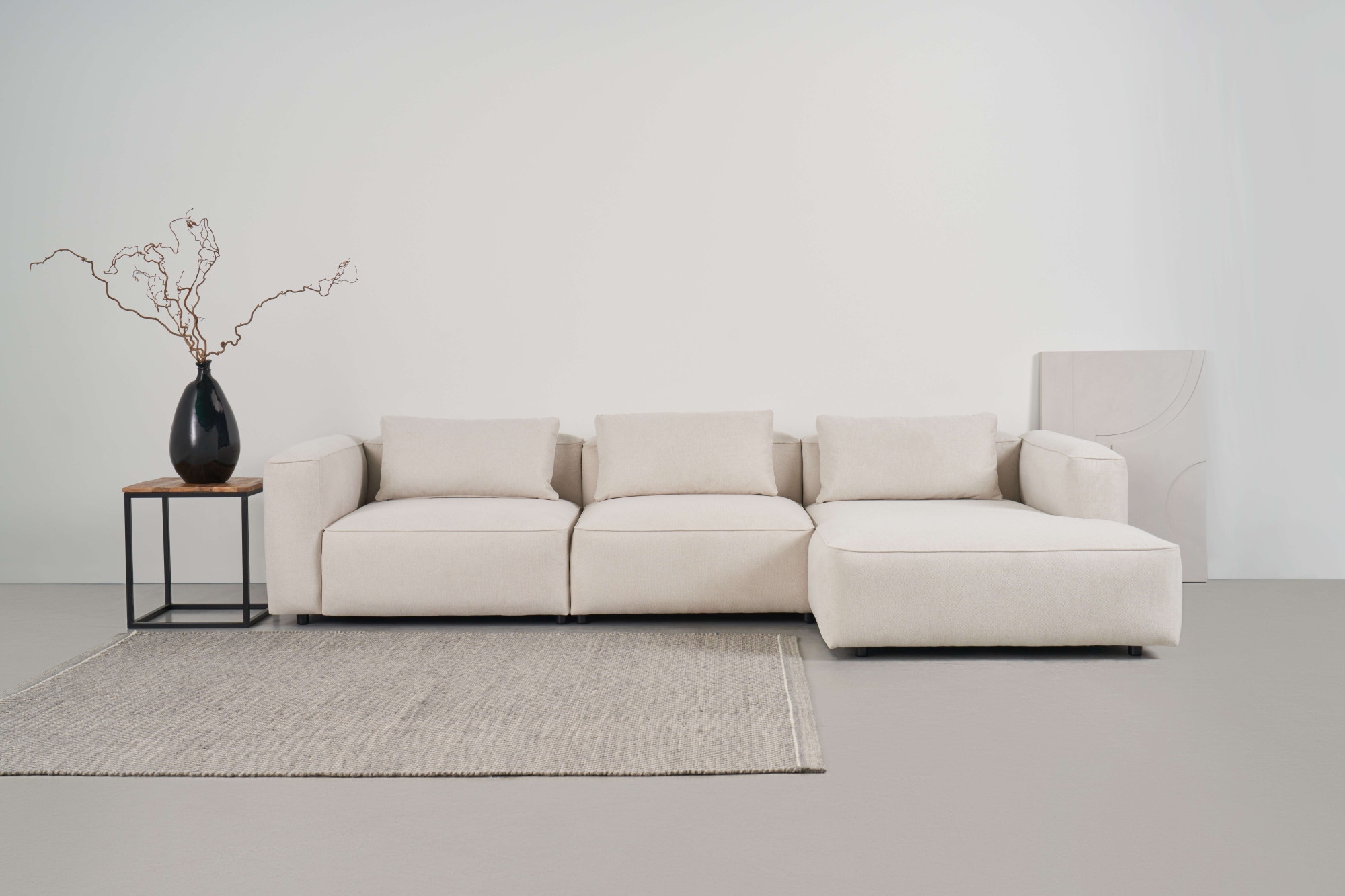 Home affaire Ecksofa »Tvinnet« Breite 317 cm, extra tiefe Sitzfläche, kubisches Sitzvergnügen