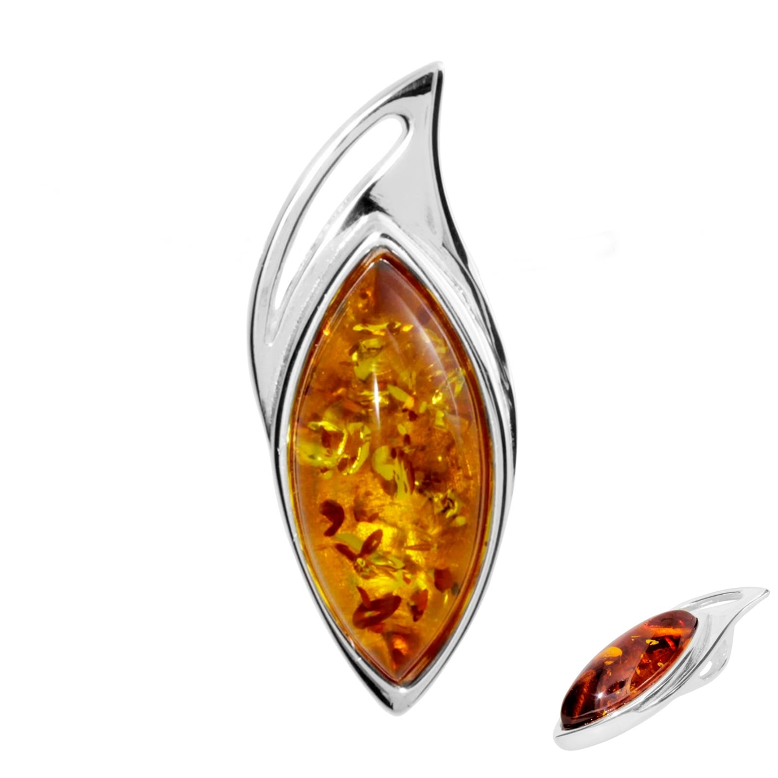 OSTSEE-SCHMUCK Kettenanhänger »- Gleiter-Maie - Silber 925/000 - Bernstein«