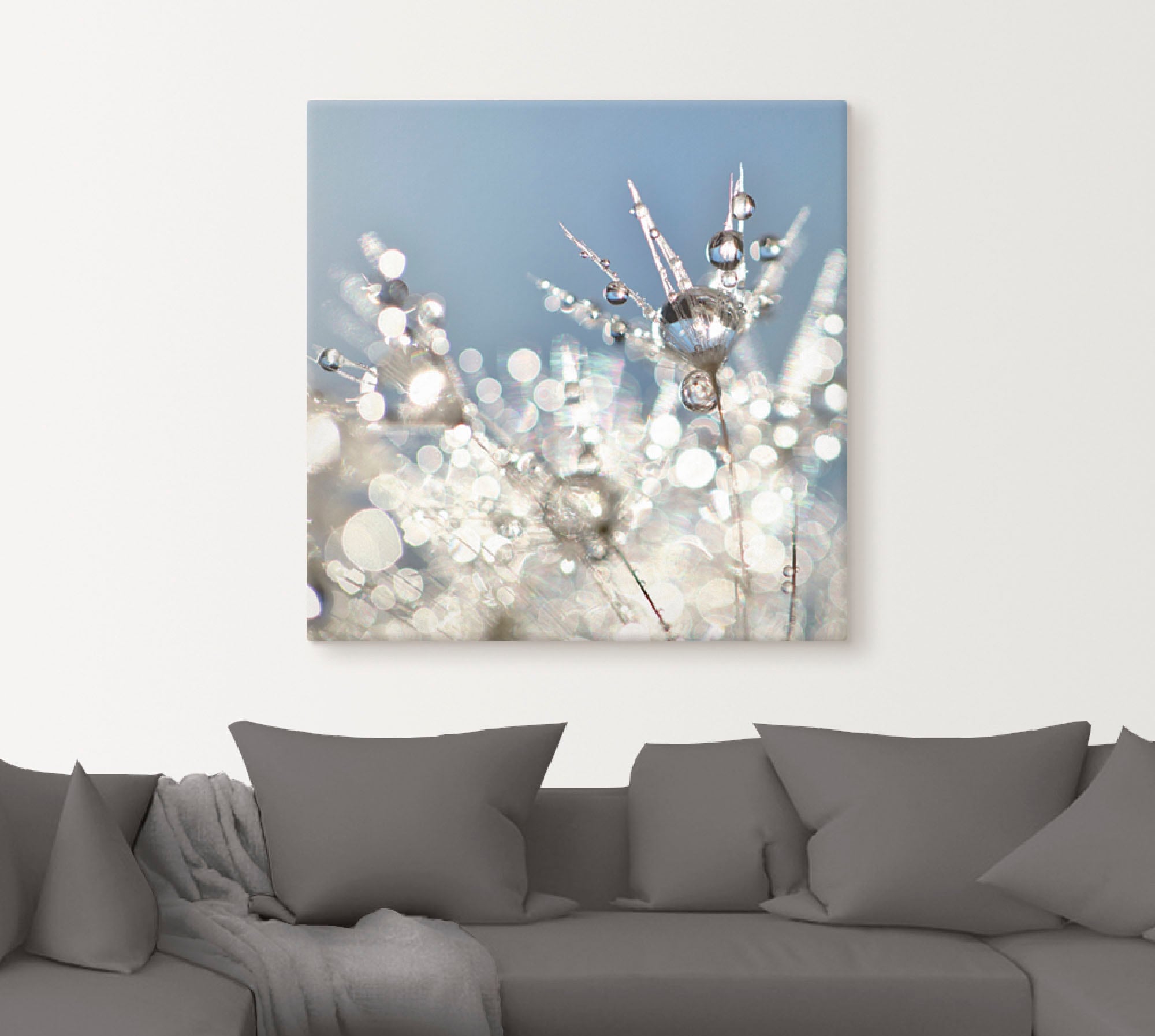 Artland Wandbild »Pusteblume Tropfen abstrakt«, Blumen, (1 St.), als Leinwandbild, Poster, Wandaufkleber in verschied. Größen