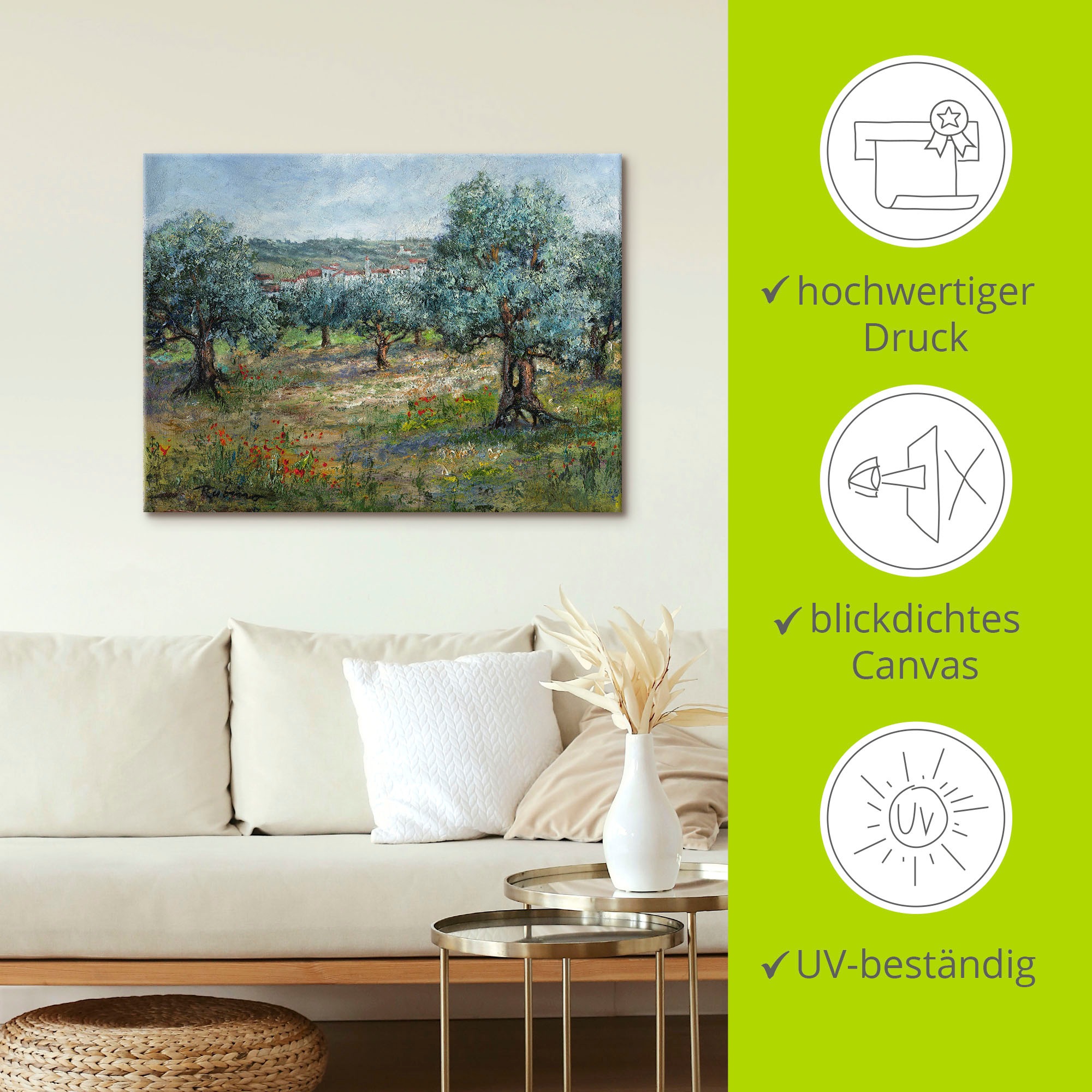 Artland Wandbild »Toskana II«, Europa, (1 St.), als Alubild, Outdoorbild, Leinwandbild in verschied. Größen