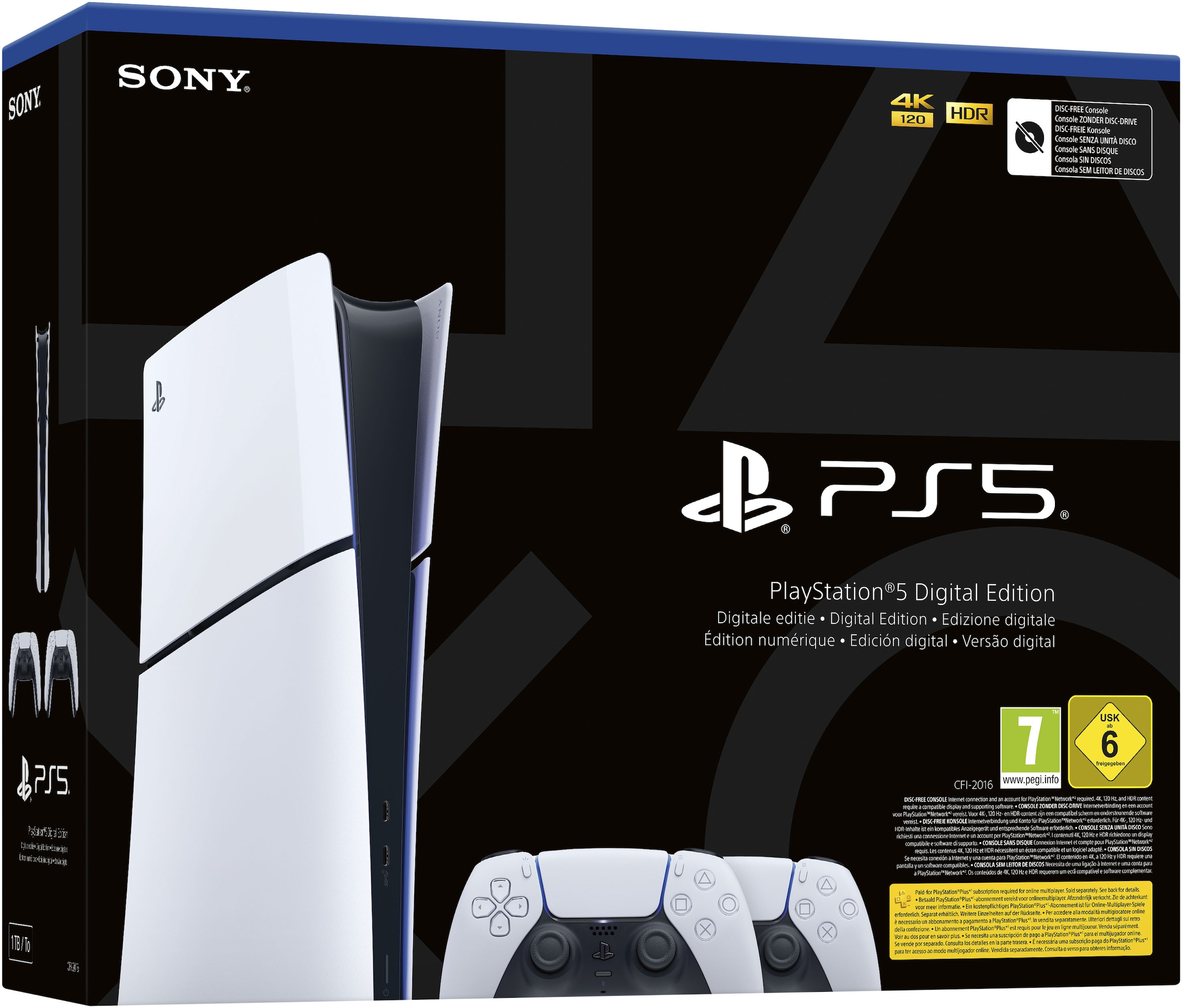 PlayStation 5 Spielekonsole »Digital Edition (Slim) inkl. zweitem DualSense Wireless-Controller«