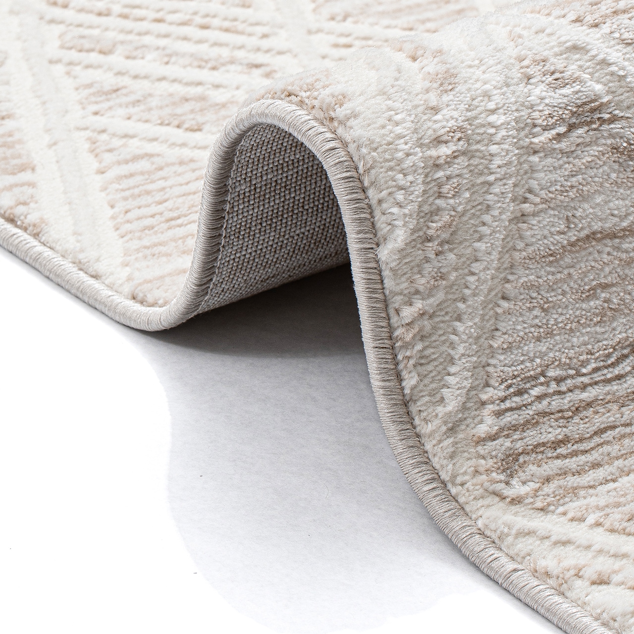 Sehrazat Teppich »Moda 1320 , auch als Läufer« rechteckig 11 mm Höhe Kurzflor, grafisches Hoch Tief  Muster, Wohnzimmer