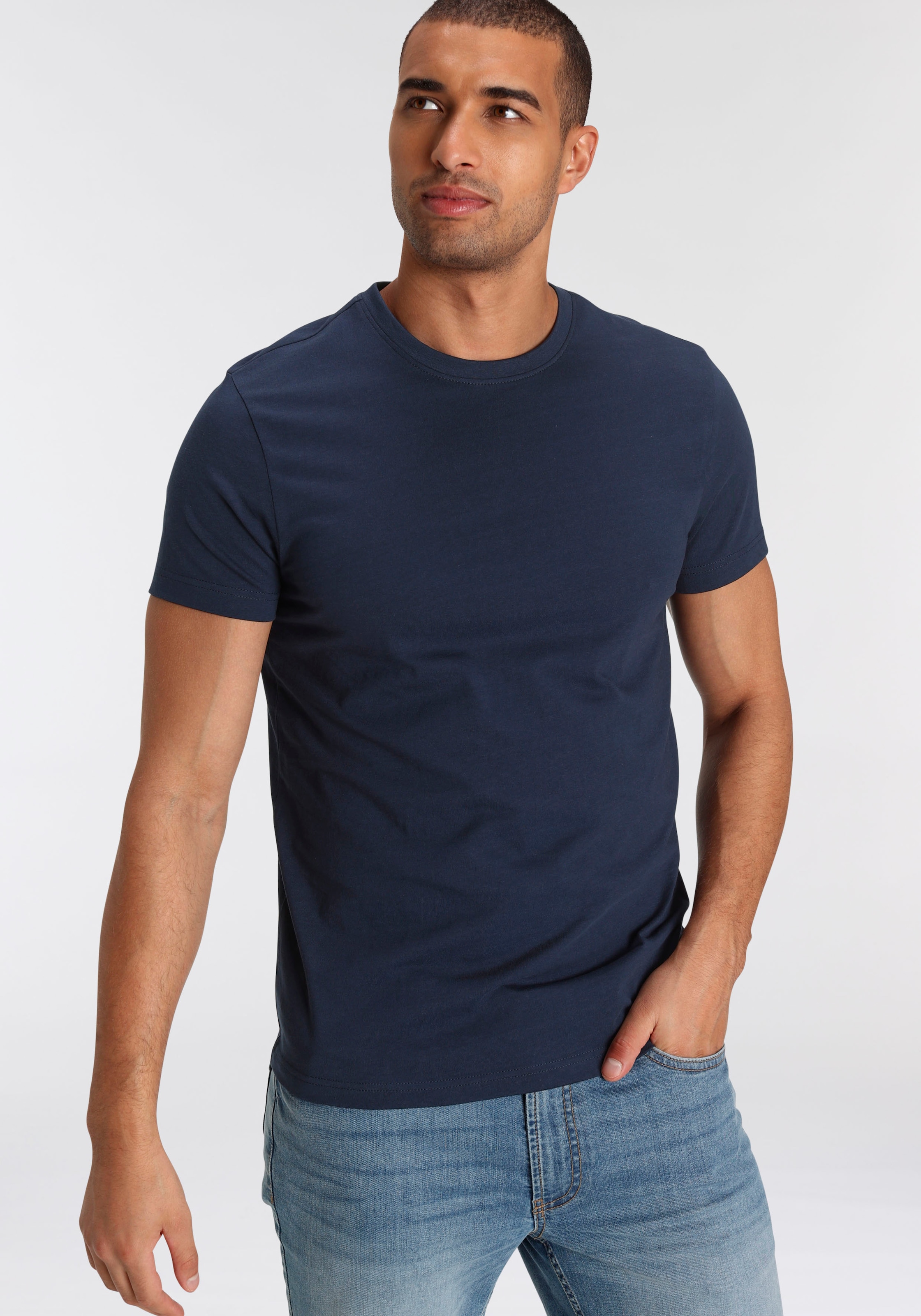 AJC T-Shirt, (3er-Pack), lockere Passform, Basic-Stil