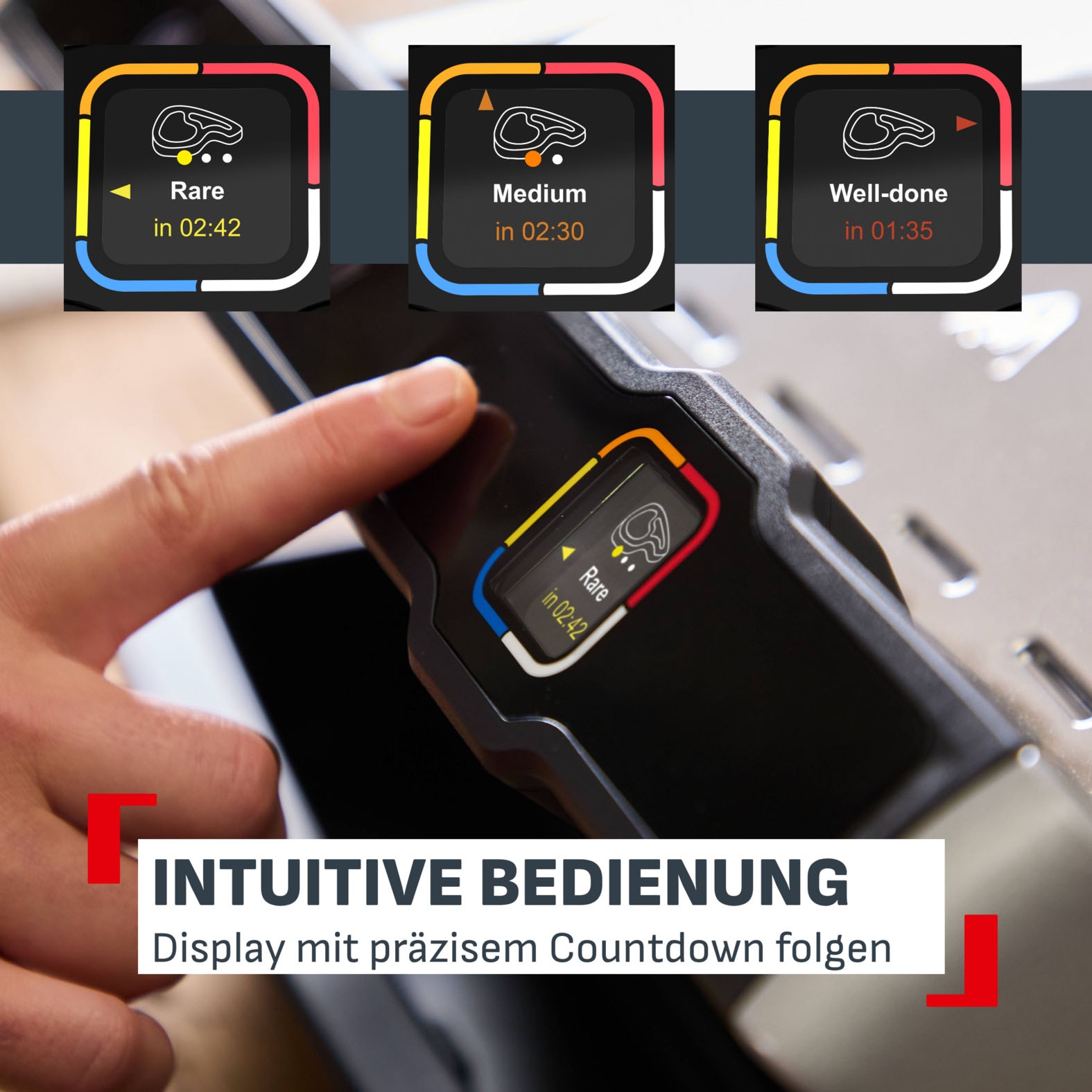 Tefal Kontaktgrill »OptiGrill Elite XL, spülmaschinengeeignete Platten« 2200 W Countdown zum Grillergebnis, Grillboost für Grillstreifen, GC760D