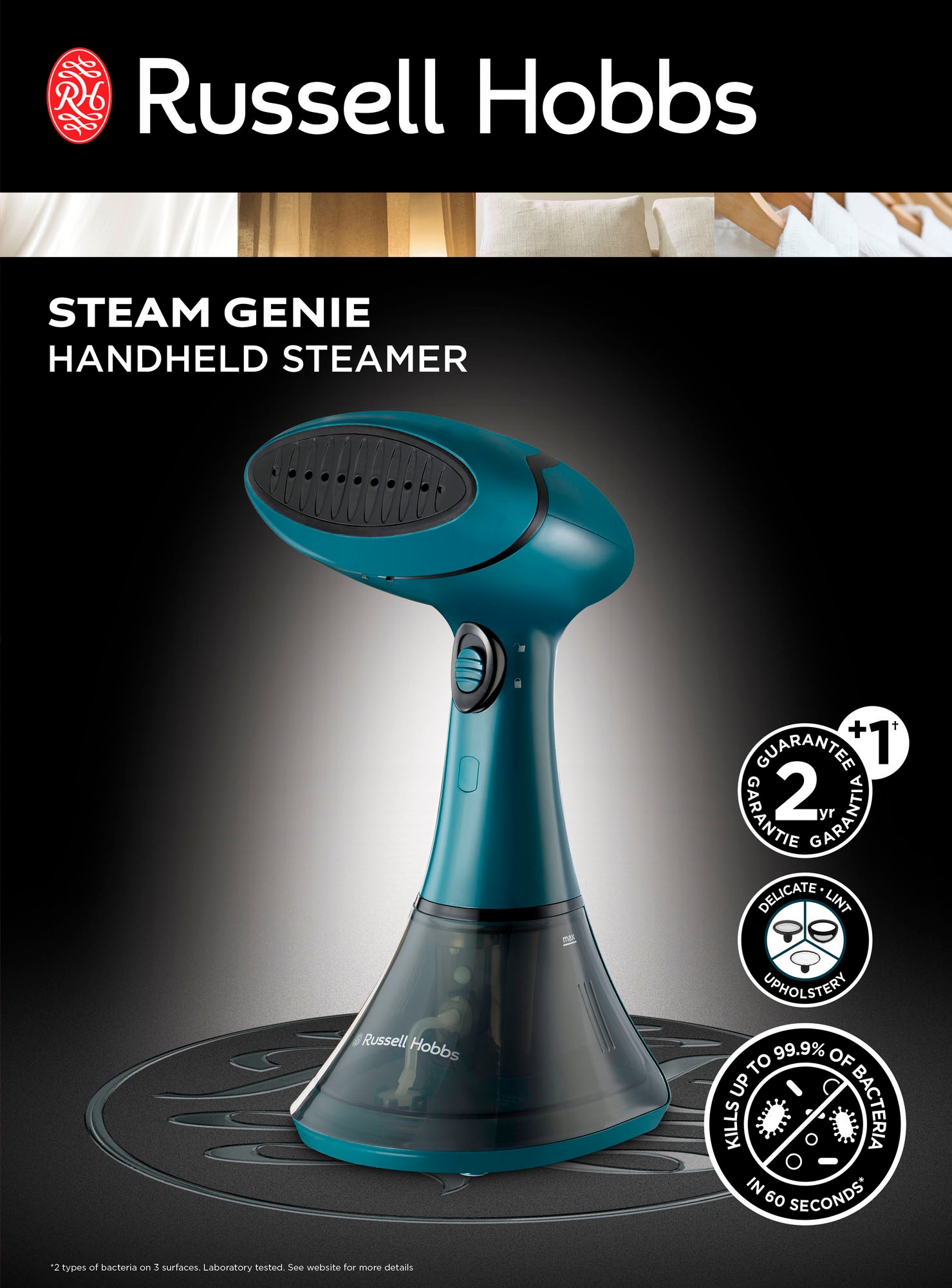 RUSSELL HOBBS Dampfbürste »27220-56 Steam Genie Dampfbürste«, 1800 W