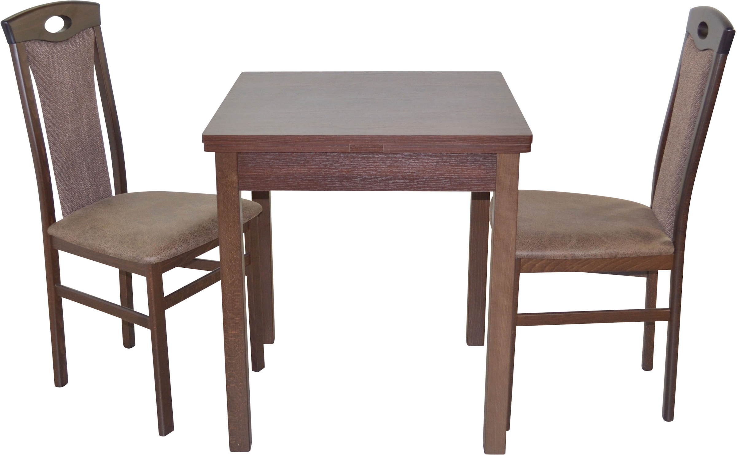 HOFMANN LIVING AND MORE Essgruppe »3tlg. Tischgruppe« Spar-Set, 3tlg. Tischgruppe, 3 Stk. tlg. Stühle montiert