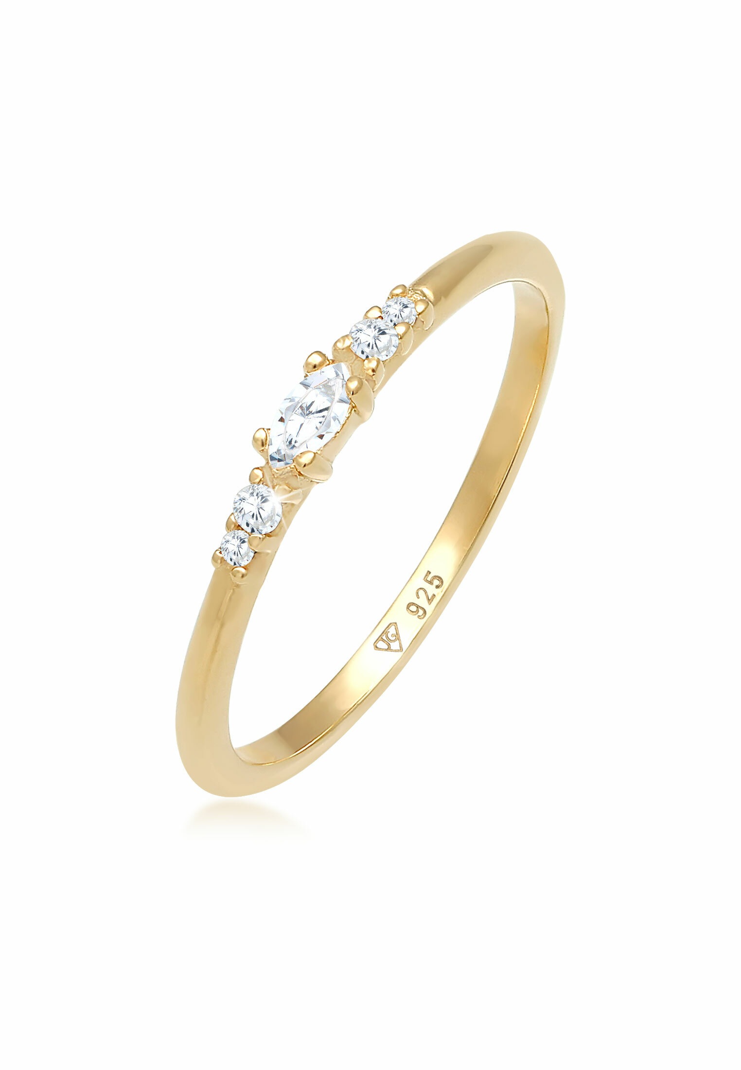 Elli Fingerring »Zirkonia Marquise Elegant Verlobung 925 Silber«