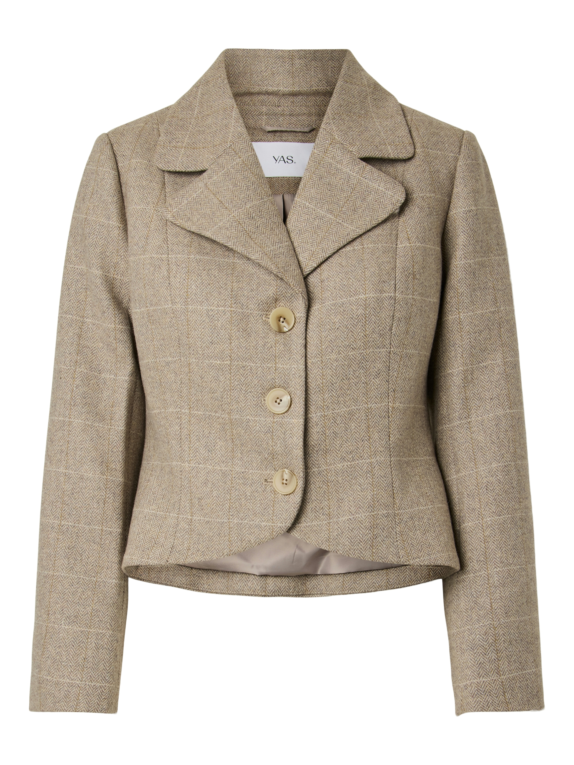 Y.A.S Kurzjacke »YASTHELA LS WOOL BLEND SHORT JACKET NOOS« Materialmix mit Wolle