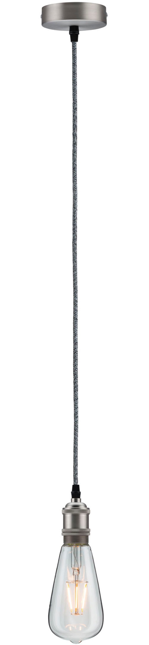 Paulmann Pendelleuchte »Neordic Eldar max. 1x60W Nickel gebürstet 230V Metall«, 1 flammig, Leuchtmittel E27 | ohne Leuchtmittel, E27