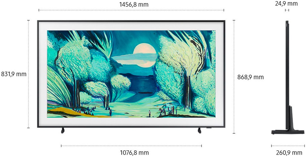 Samsung QLED-Fernseher »GQ65LS03FAU«, 4K Ultra HD, Smart-TV, The Frame, Mattes Display, Art Mode, Austauschbare Rahmen, Dolby Atmos