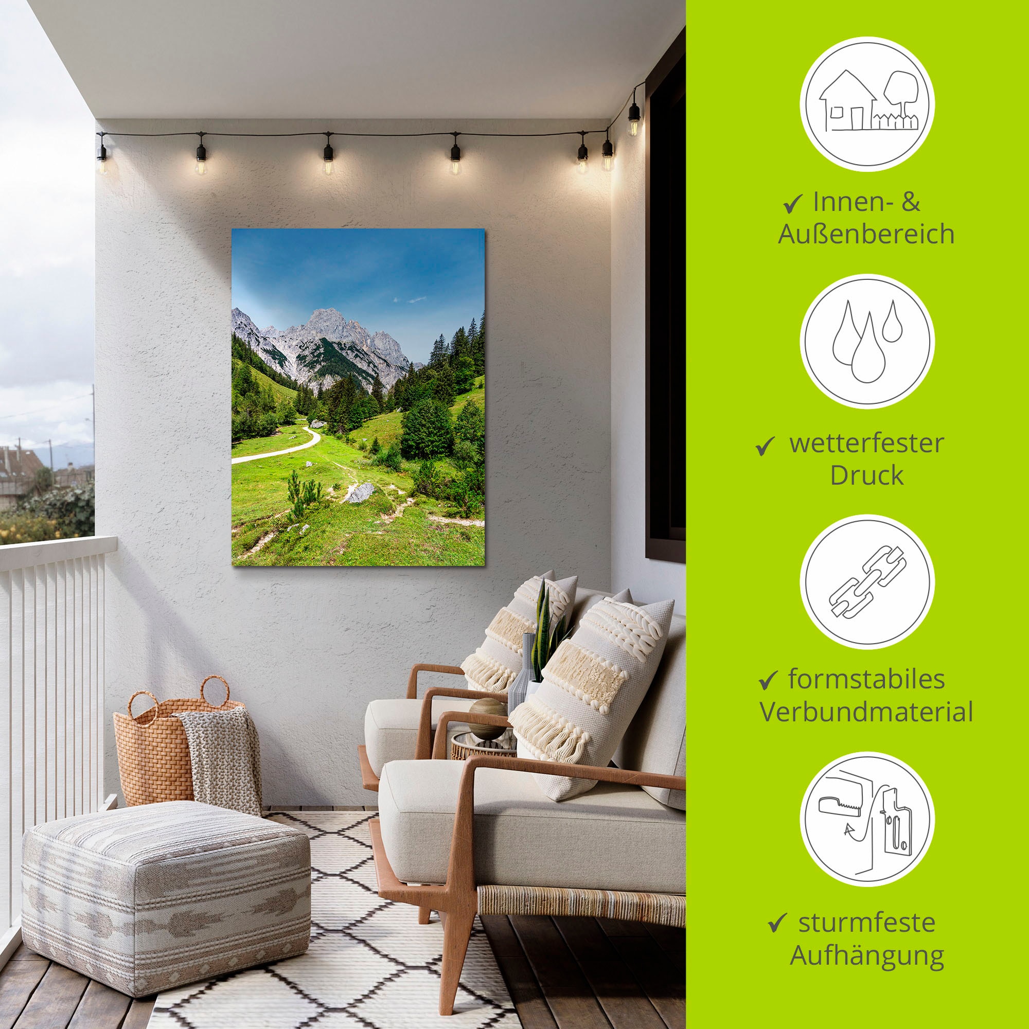 Artland Wandbild »Bindalm im Berchtesgadener Land Bayern«, Berge & Alpenbilder, (1 St.), als Alubild, Outdoorbild, Poster, Wandaufkleber in verschied. Größen