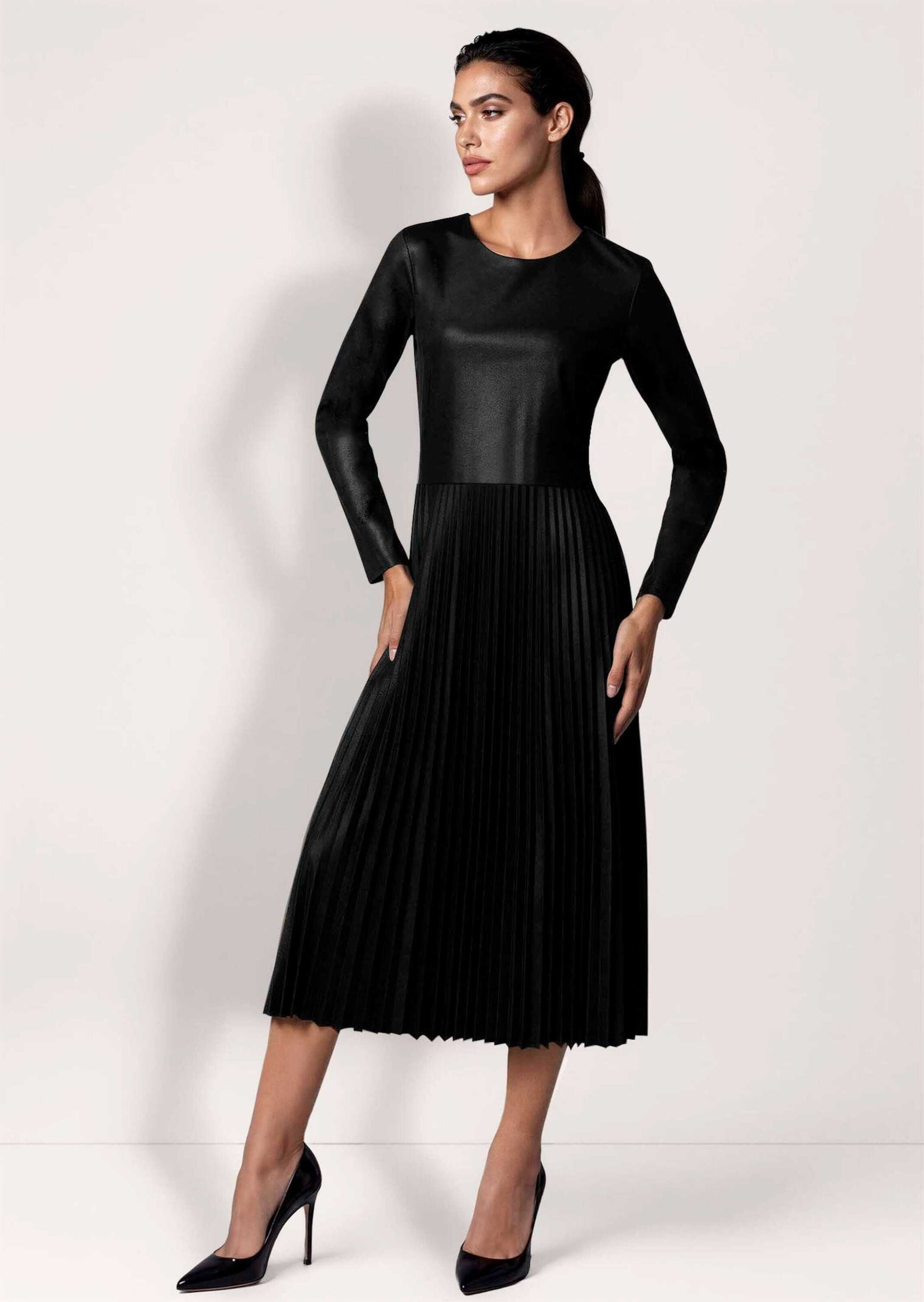 MADELEINE Midikleid »Kleid Jerseykleid mit Plisseerock« Ohne Tasche