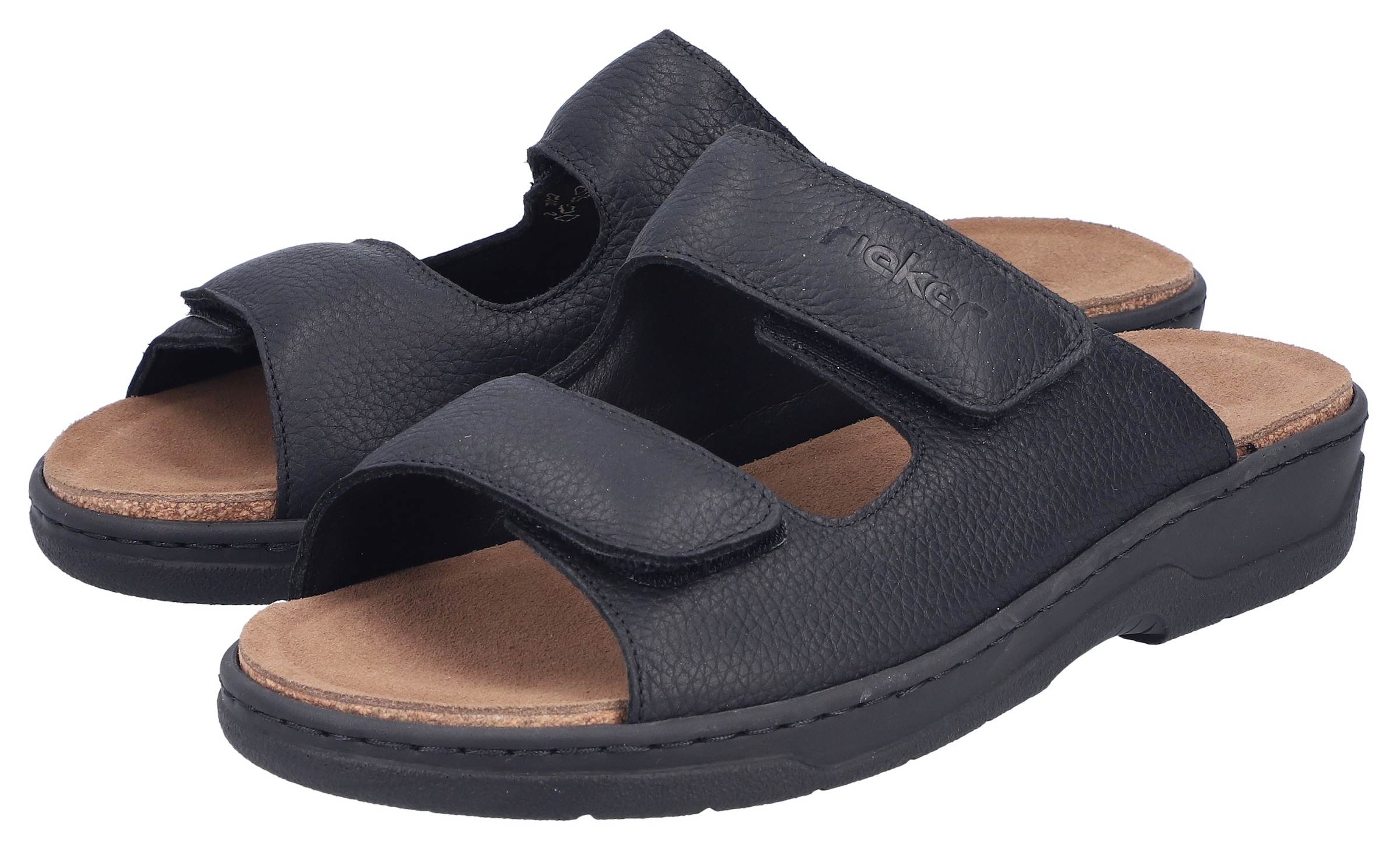 Rieker Pantolette  Sommerschuh, Hausschuh mit Klettverschlüsse