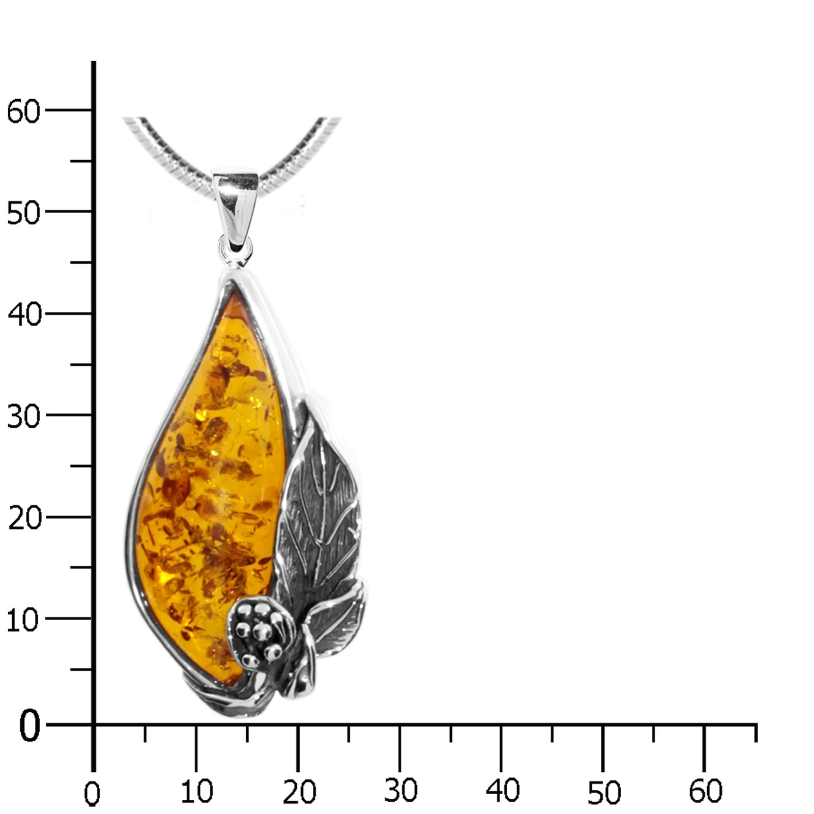 OSTSEE-SCHMUCK Kette mit Anhänger »- Jana 52 - Silber 925/000 - Bernstein«