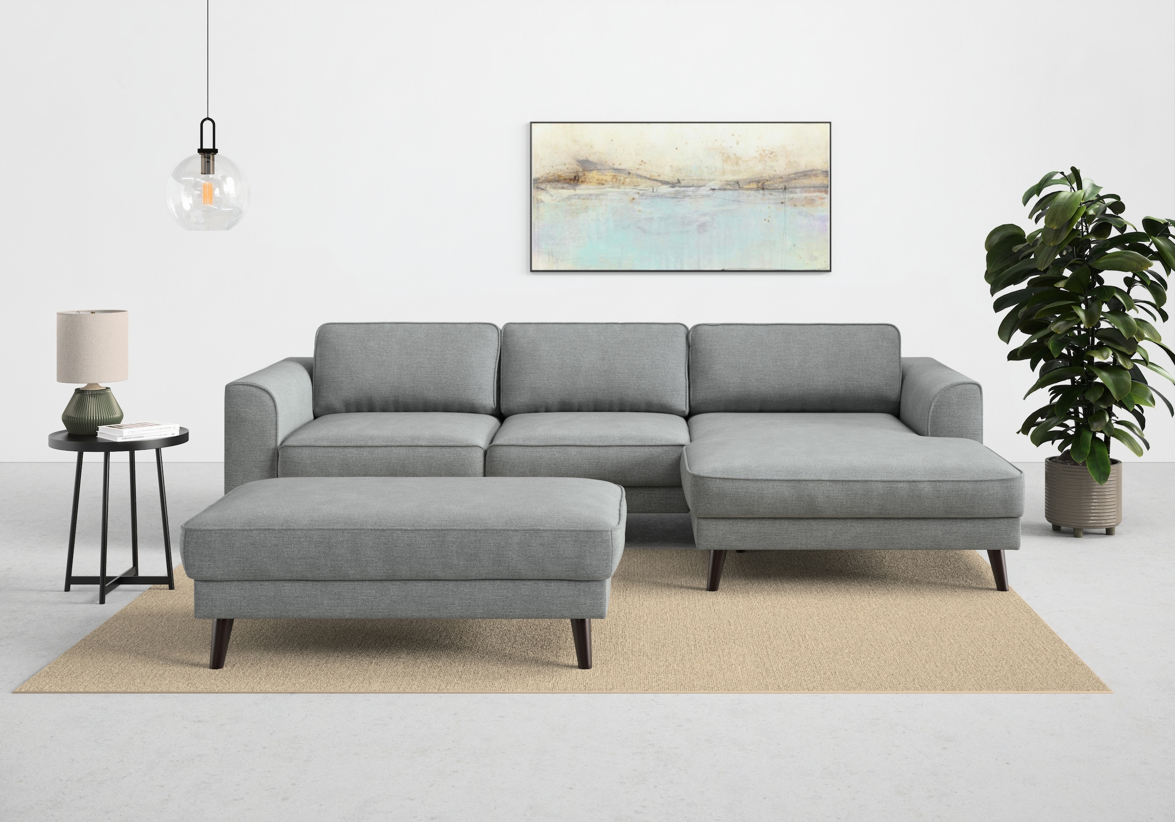 TRENDMANUFAKTUR Ecksofa »Lumber Jack, elegantes Designsofa, L-Form«, wahlweise mit Bettfunktion u. Bettkasten