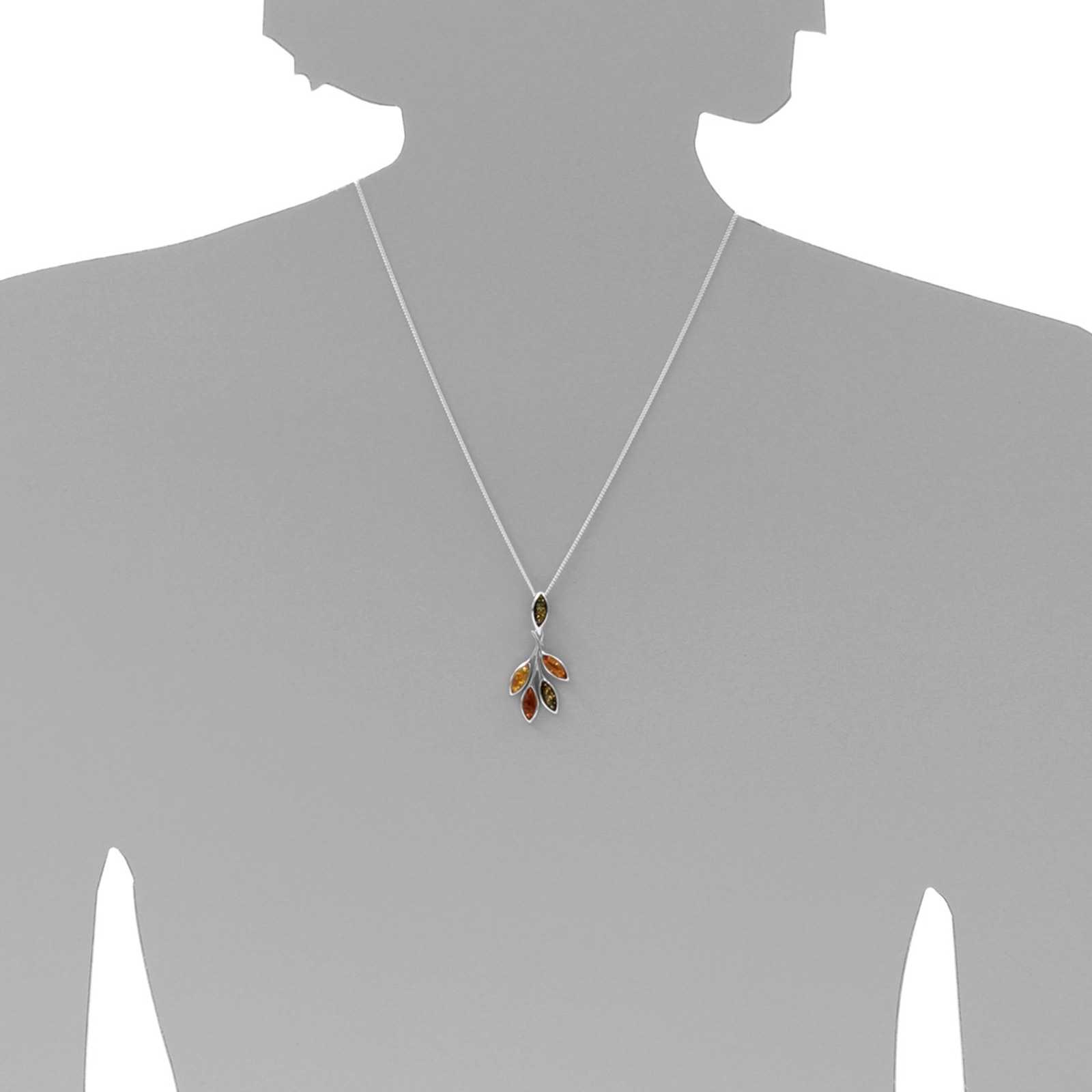 OSTSEE-SCHMUCK Kette mit Anhänger »- Elena - Silber 925/000 - Bernstein«