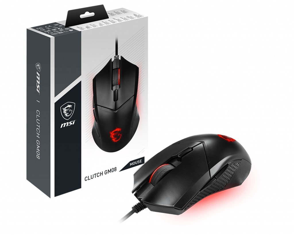 MSI Maus »Clutch GM08 Gaming Maus, Black, USB«